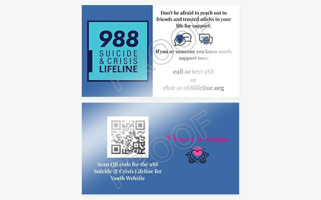 988 Youth Business Cards (laminated)
