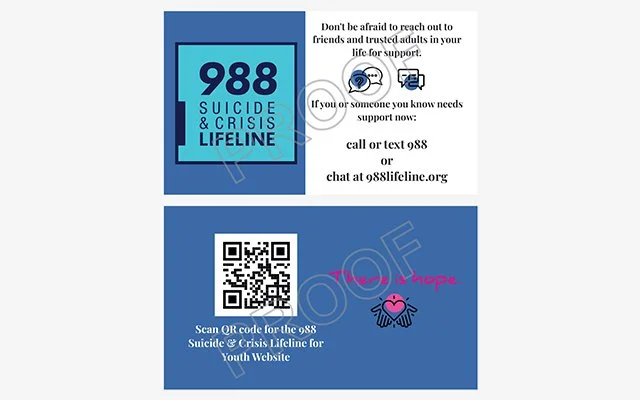 988 Youth Business Cards (non-laminated)
