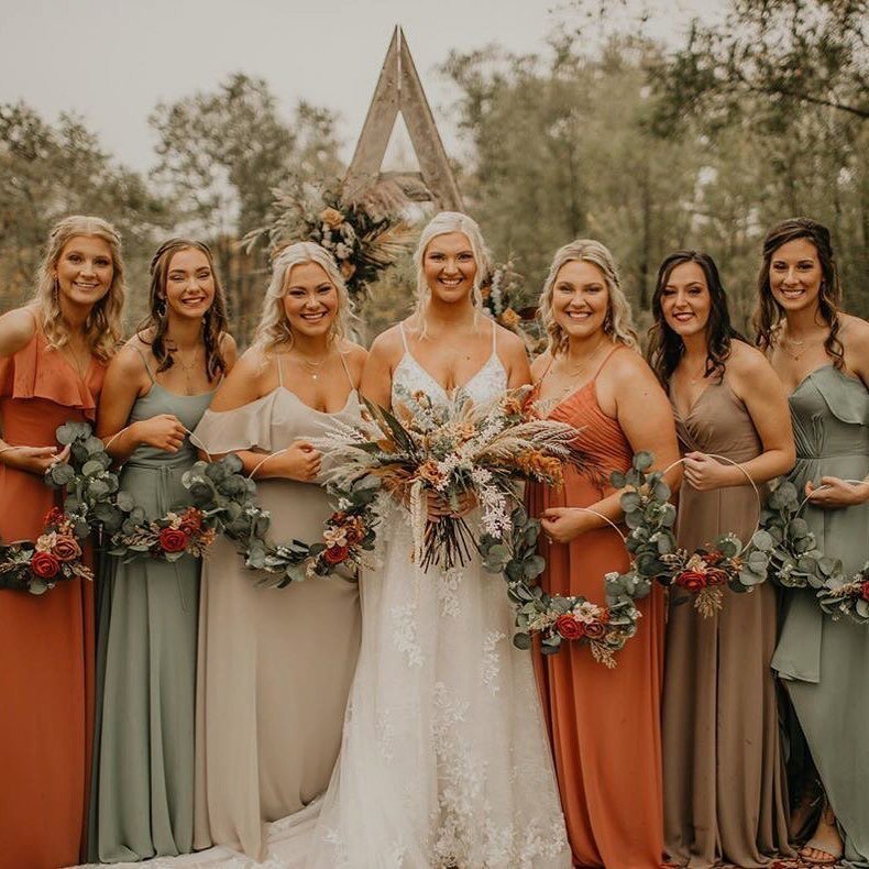 terracotta bridesmaid dresses