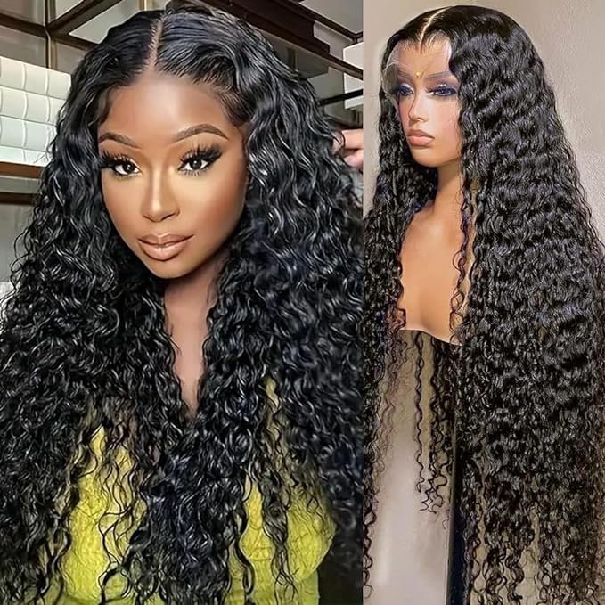Water Wave Wig Transparent Lace Front Wig