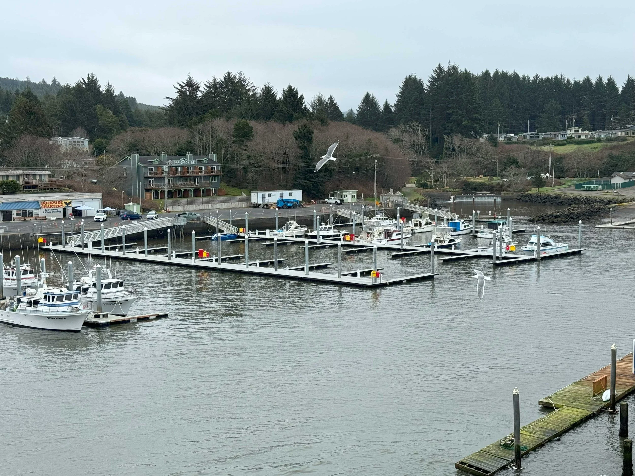 Depoe Bay Oregon marina rebuilt by Marine Floats