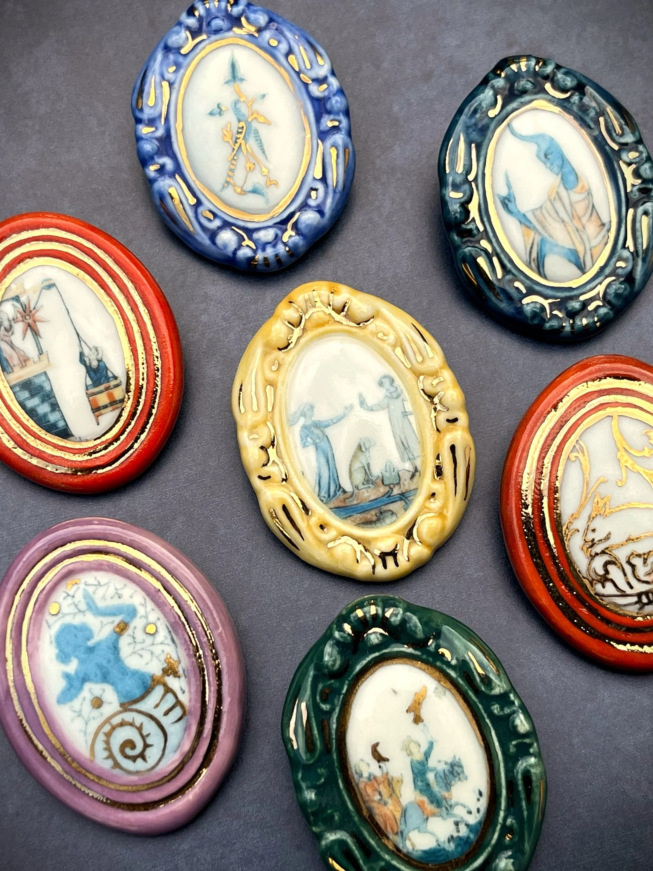 Illuminated Manuscript Brooches