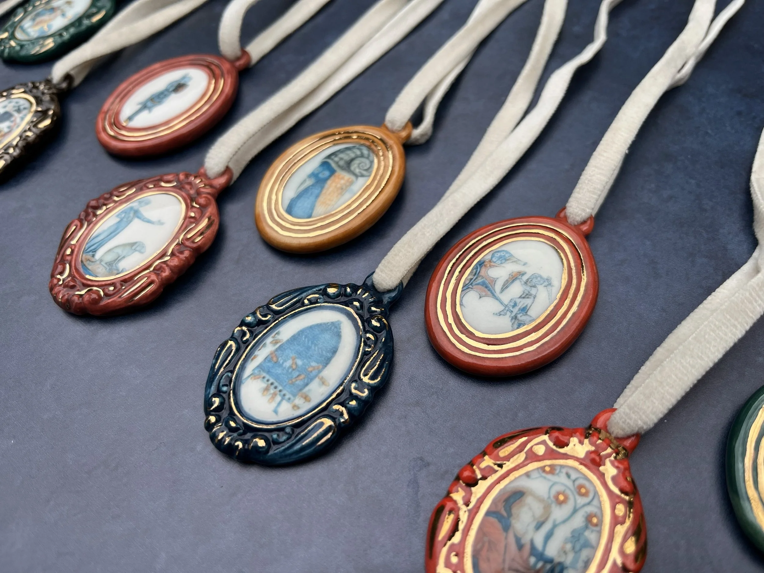 Illuminated Manuscript Pendants