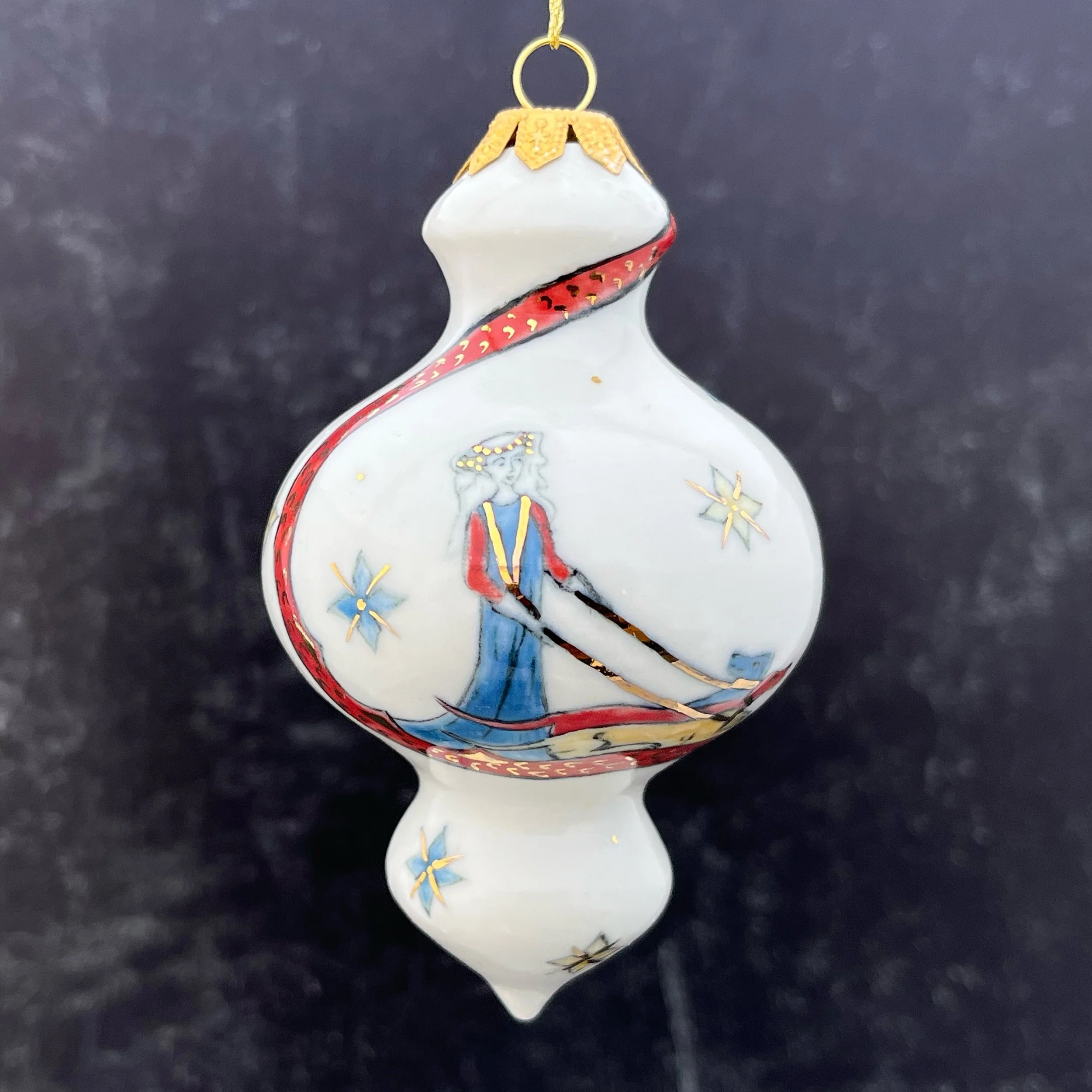 The Dog Walker Porcelain Ornament