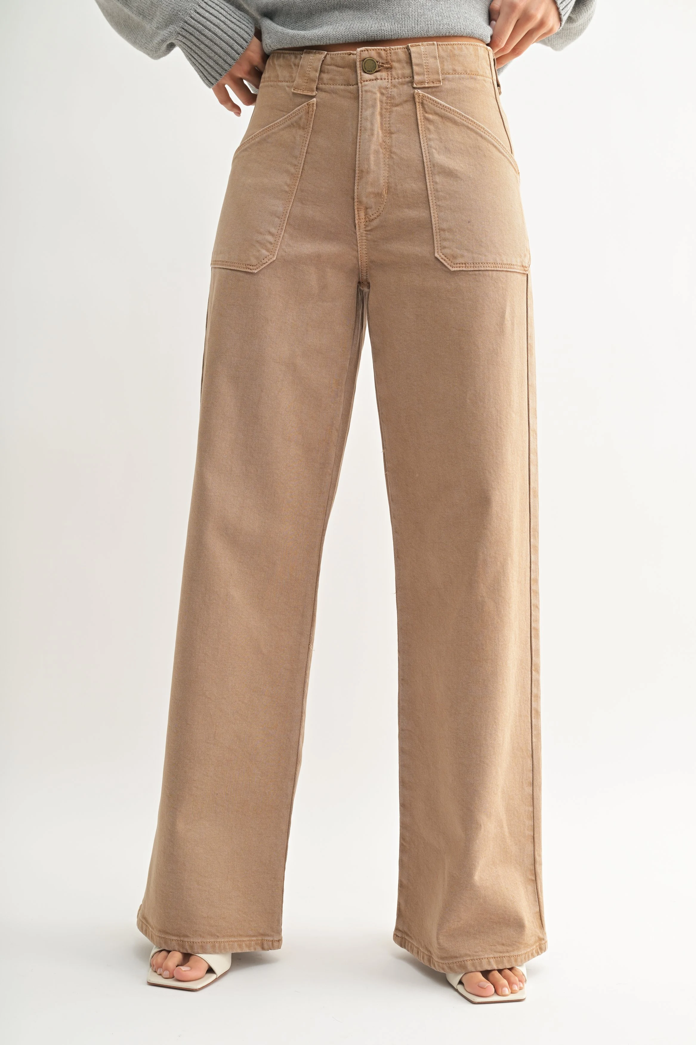 Sienna Patch Pocket Wide Leg Flare
