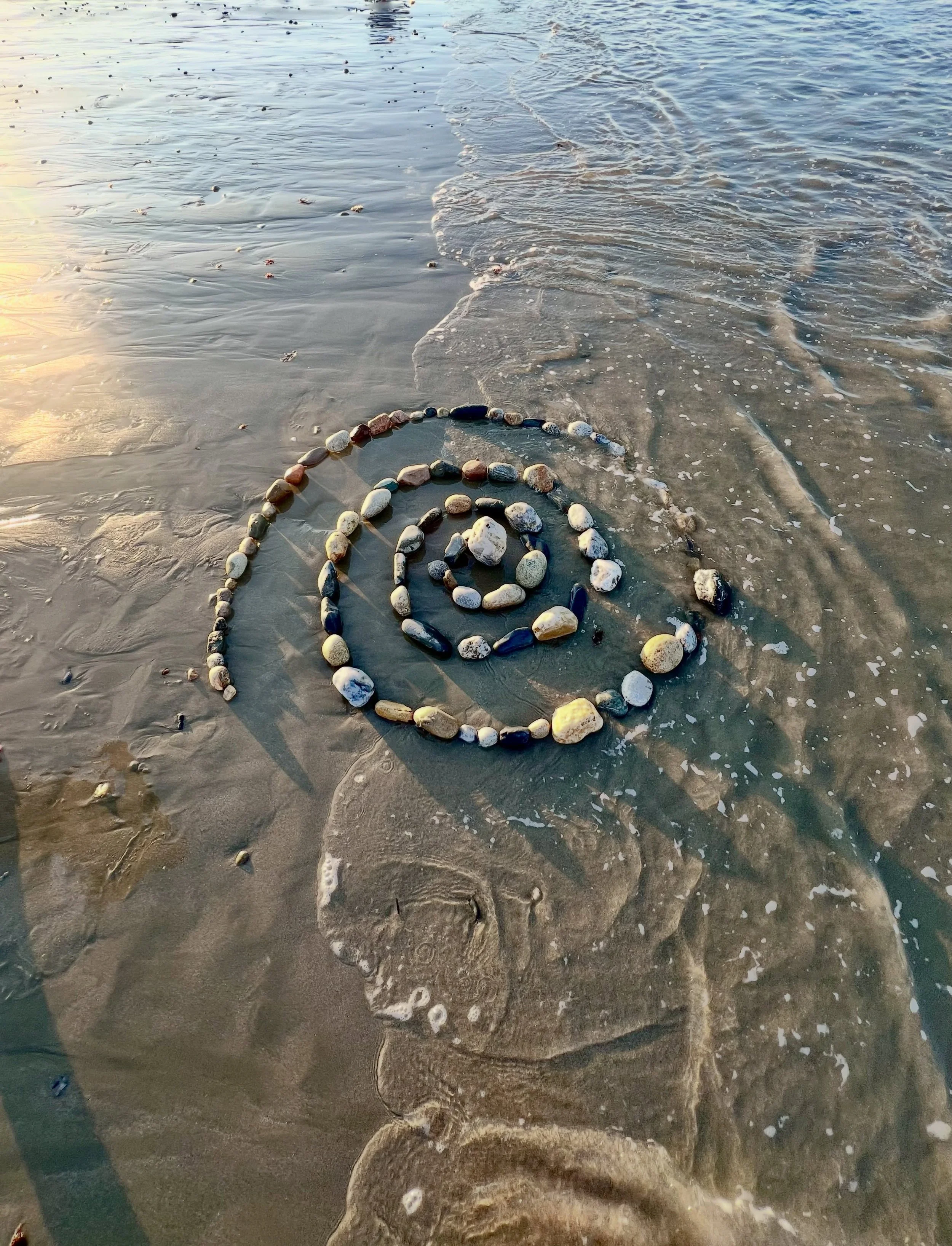 This an invitation to pause for a moment. 
Take a slow breath and arrive. 
Thanks for being here.

Spirals appear all throughout nature🌀
In galaxies, hurricanes, seashells, pinecones, waves, and the unfolding patterns of life itself. 

Many of these