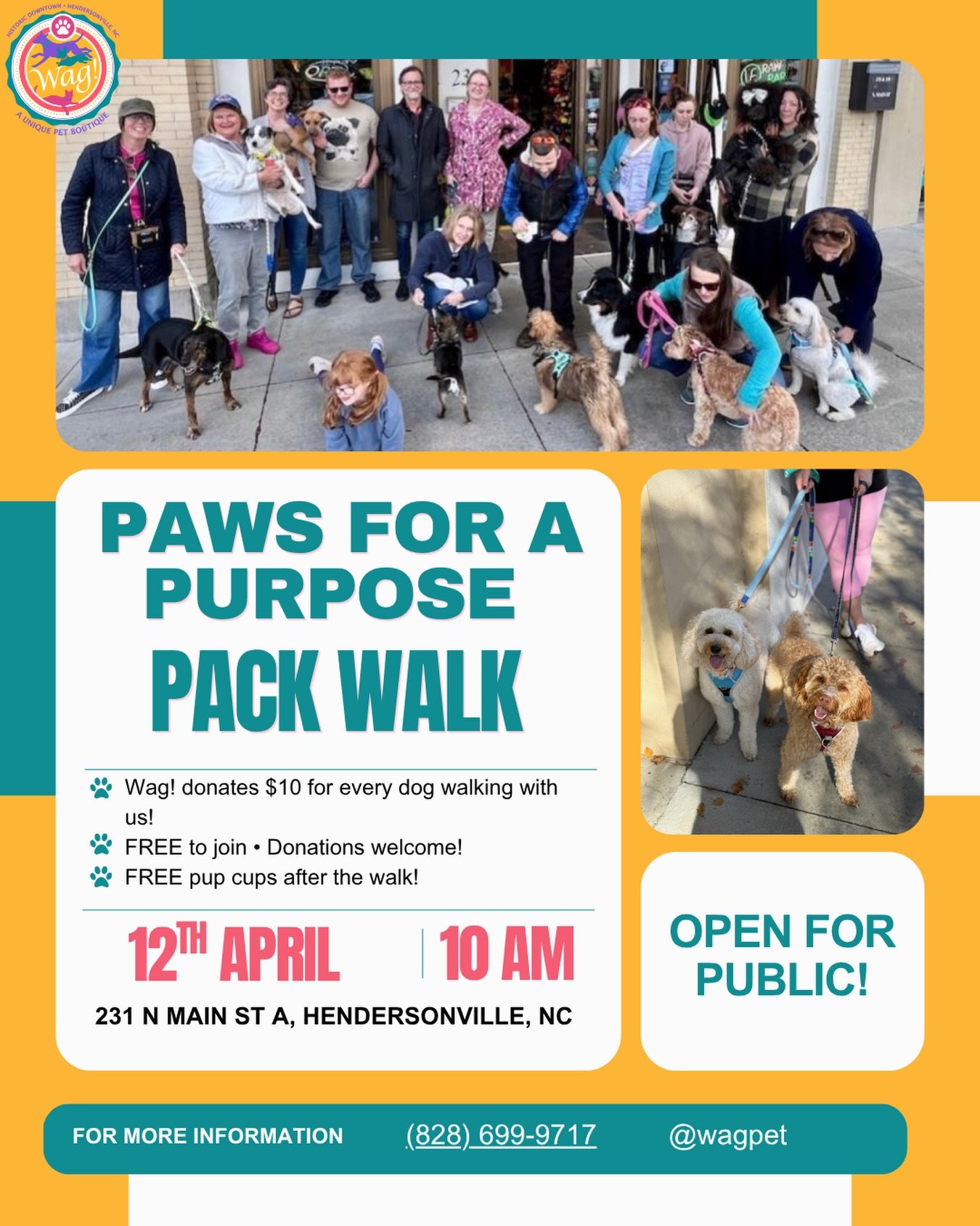 Join us April 10th for our next pack walk! We need as many pups as possible to join. Spread the word!
