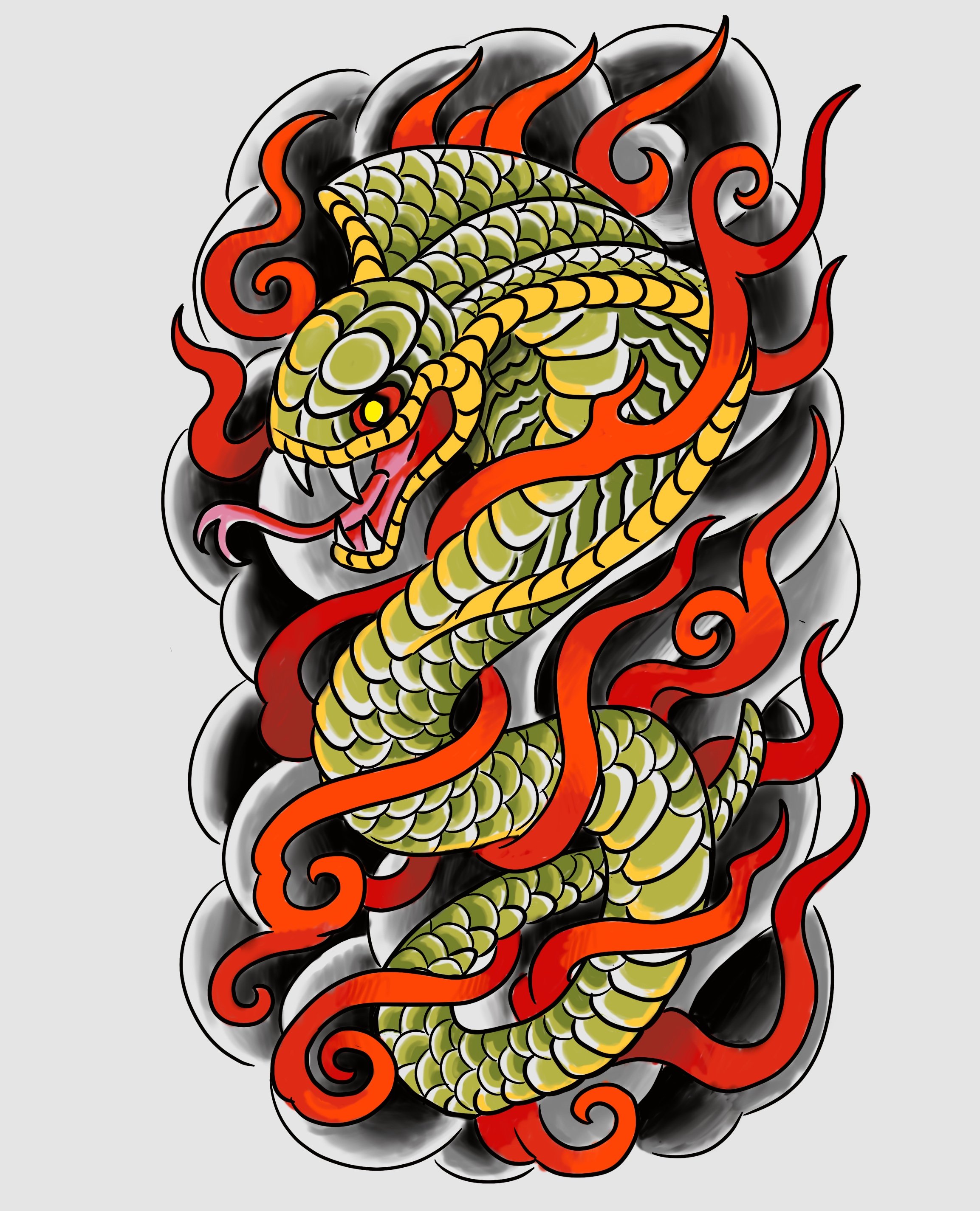 Cobra tattoo by Richard Lamos, Magic Dagger Tattoo