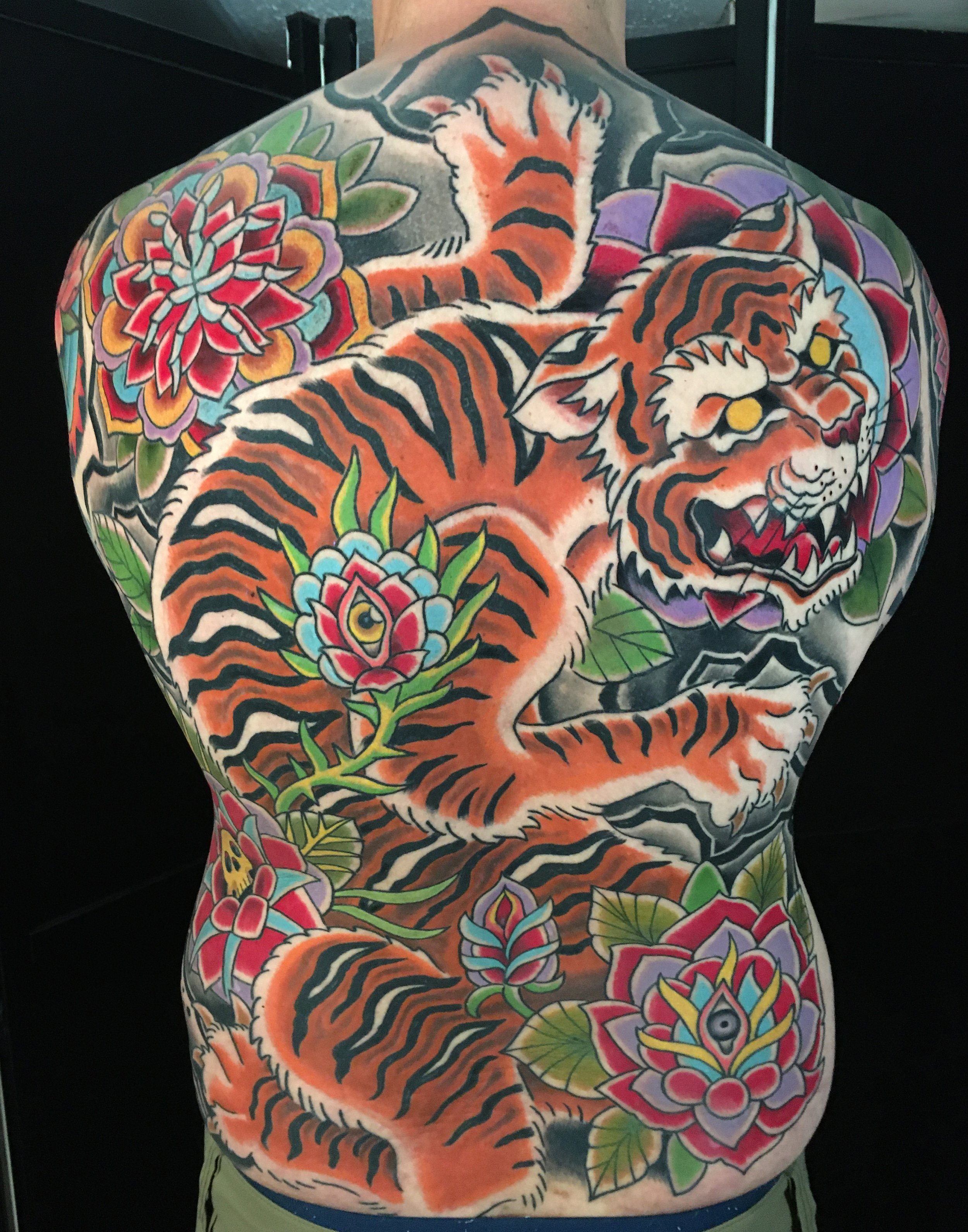 Tiger Tattoo by Richard Lamos at Magic Dagger Tattoo Asheville NC