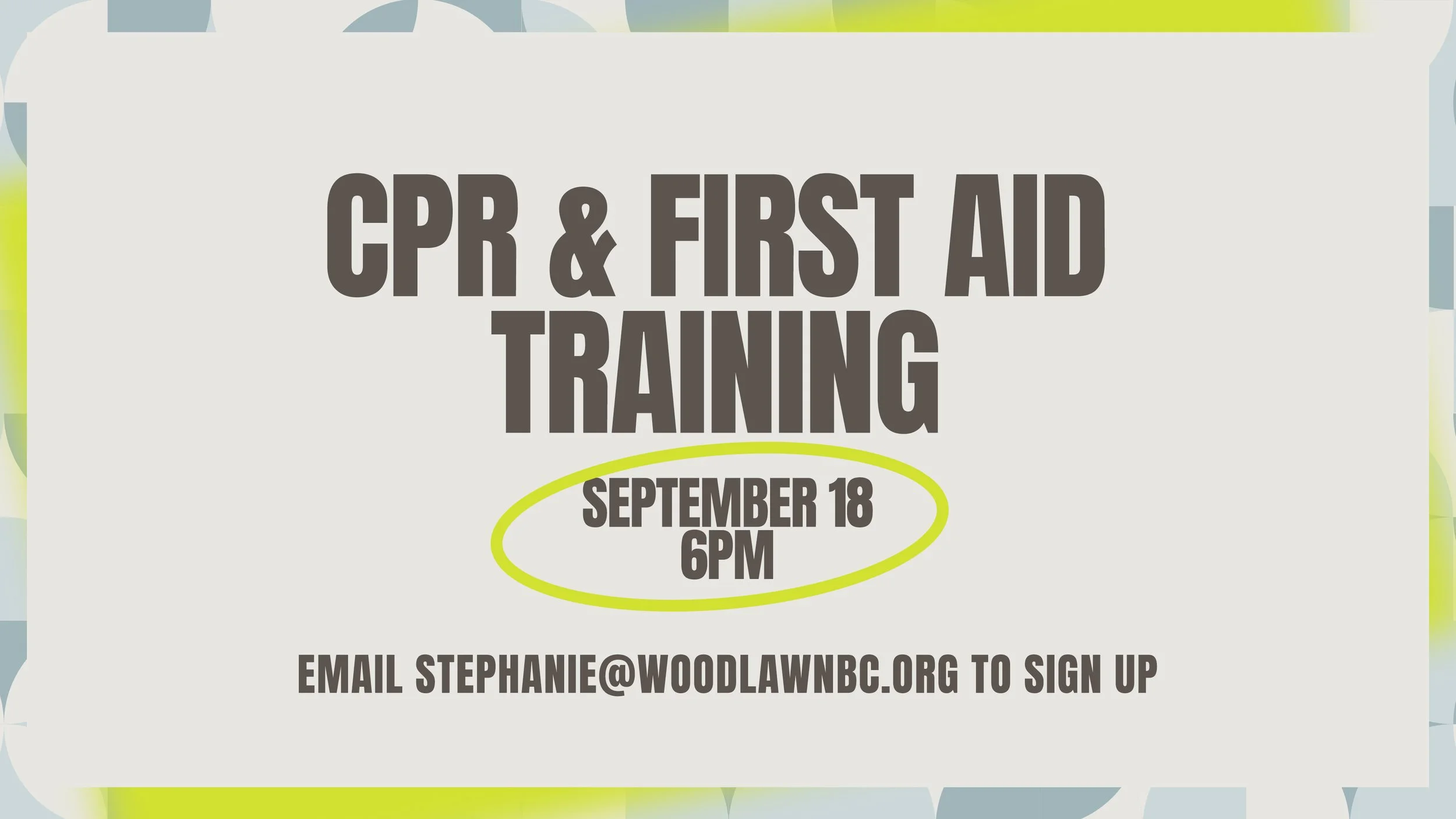 CPR & First Aid Training