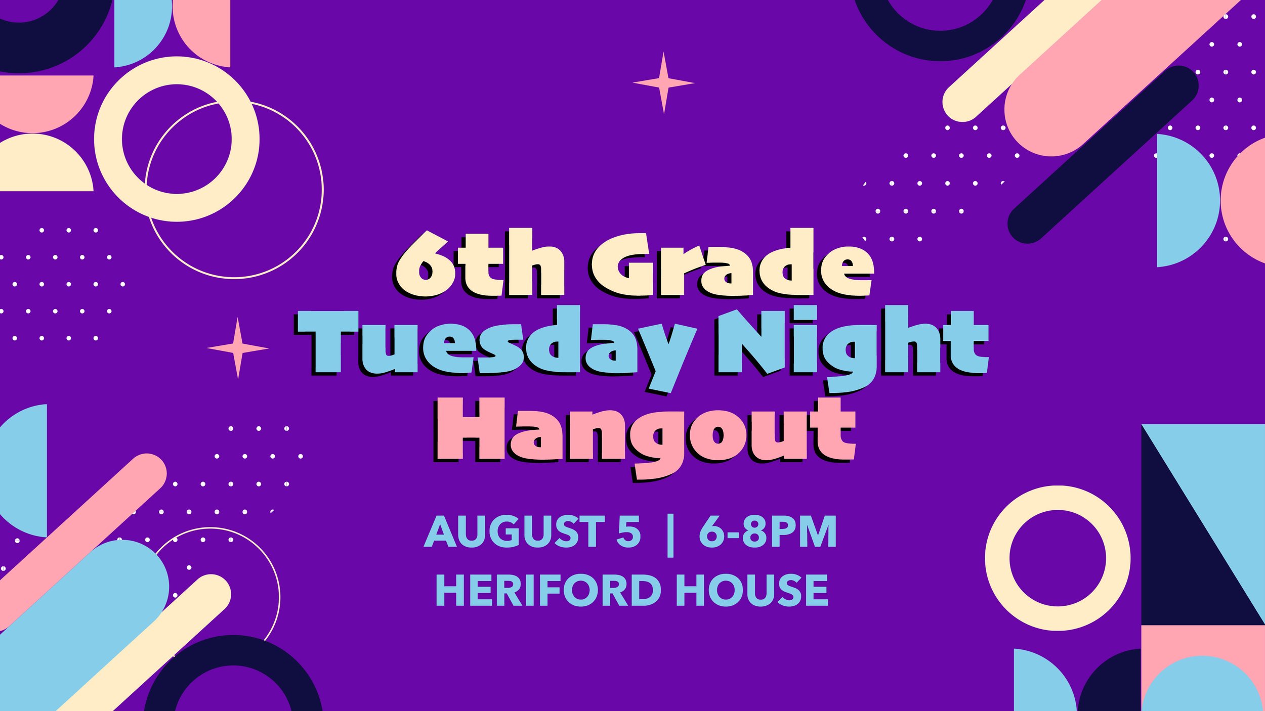 Tuesday Hang Time for 6th Grade