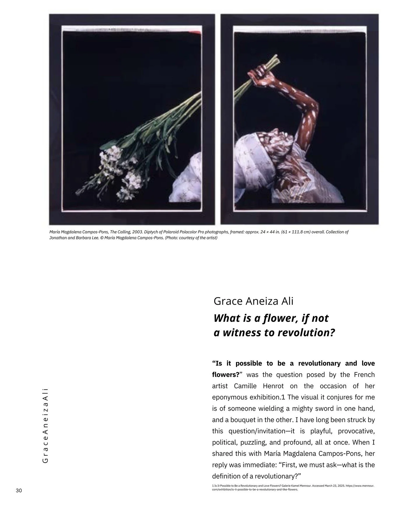 &quot;𝑪𝒂𝒏 𝒚𝒐𝒖 𝒃𝒆 𝒂 𝒓𝒆𝒗𝒐𝒍𝒖𝒕𝒊𝒐𝒏𝒂𝒓𝒚 𝒂𝒏𝒅 𝒔𝒕𝒊𝒍𝒍 𝒍𝒐𝒗𝒆 𝒇𝒍𝒐𝒘𝒆𝒓𝒔?&quot;
⁣
I&rsquo;ve long been drawn to this provocative question. And used it as a lens into the practice of Mar&iacute;a Magdalena Campos-Pons (on the o