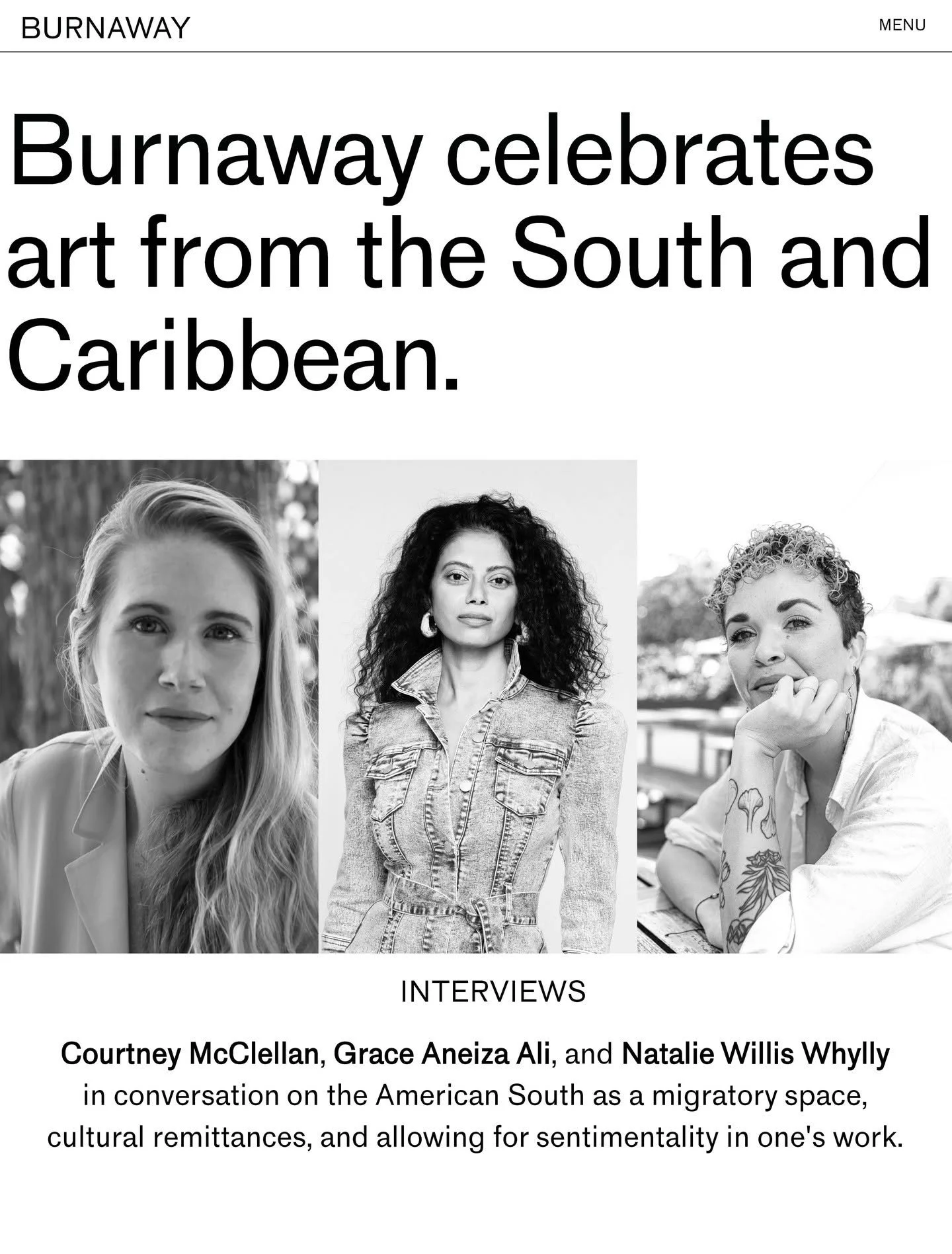 I loved being in conversation with the two brilliant editors, Courtney McClellan and @courtneylmcclellan and Natalie Willis Whylly @nwilliswhylly, of Burnaway @burnaway, a publication whose vision and ethos I deeply admire. We got to spend time as cu