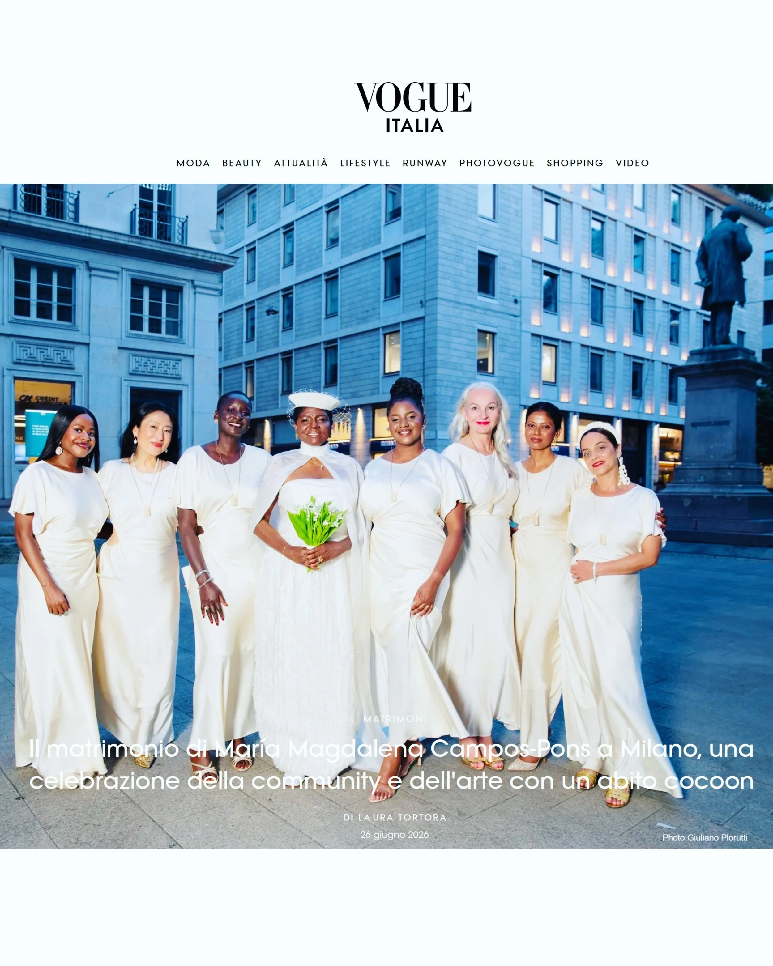 Here we are with the most beautiful bride, Mar&iacute;a Magdalena Campos-Pons &mdash; her bridesmaids, and her love, Kamaal Malak &mdash; on a summer night in Milano.

May we all find ourselves wrapped in this kind of Radical Love: deep, abiding, abu