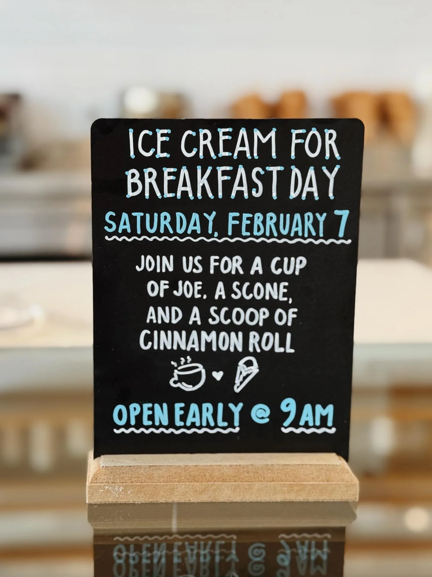 💌 SAVE THE DATE 💌 This Saturday is ICE CREAM FOR BREAKFAST DAY!🍳🥞🧇☕️

This is the first year we are celebrating and we CAN&rsquo;T wait! We will have drip @oakcliffcoffee, freshly baked scones (truly the best), and most importantly, our brand ne