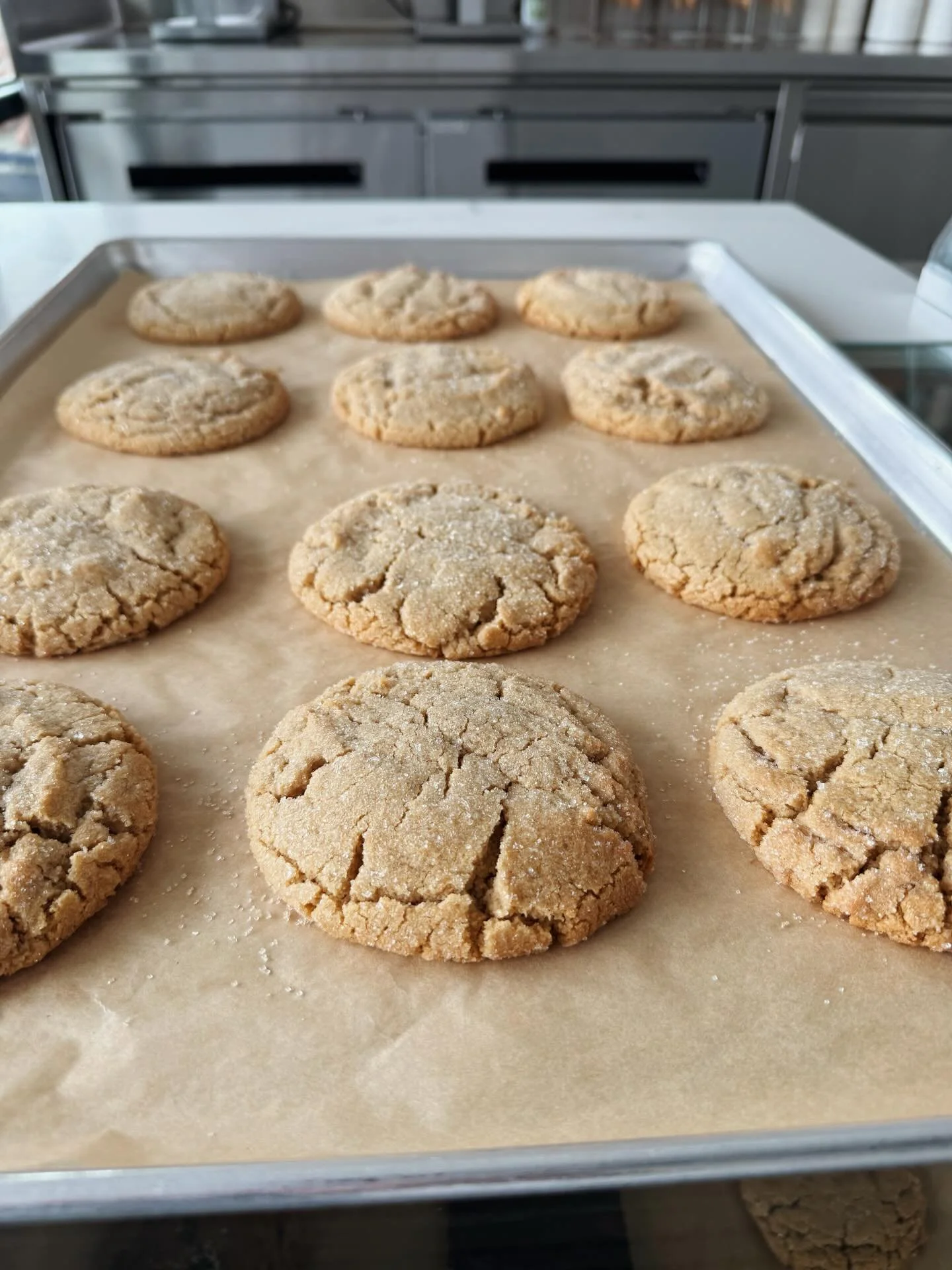 Our June baked good is here!! - PEANUT BUTTER COOKIE! 🥜

Every weekend (Fri-Sun) you can snag one of our scratch made Peanut Butter Cookies! Made with all the highest quality ingredients (including organic peanut butter with no seed oils), this one 
