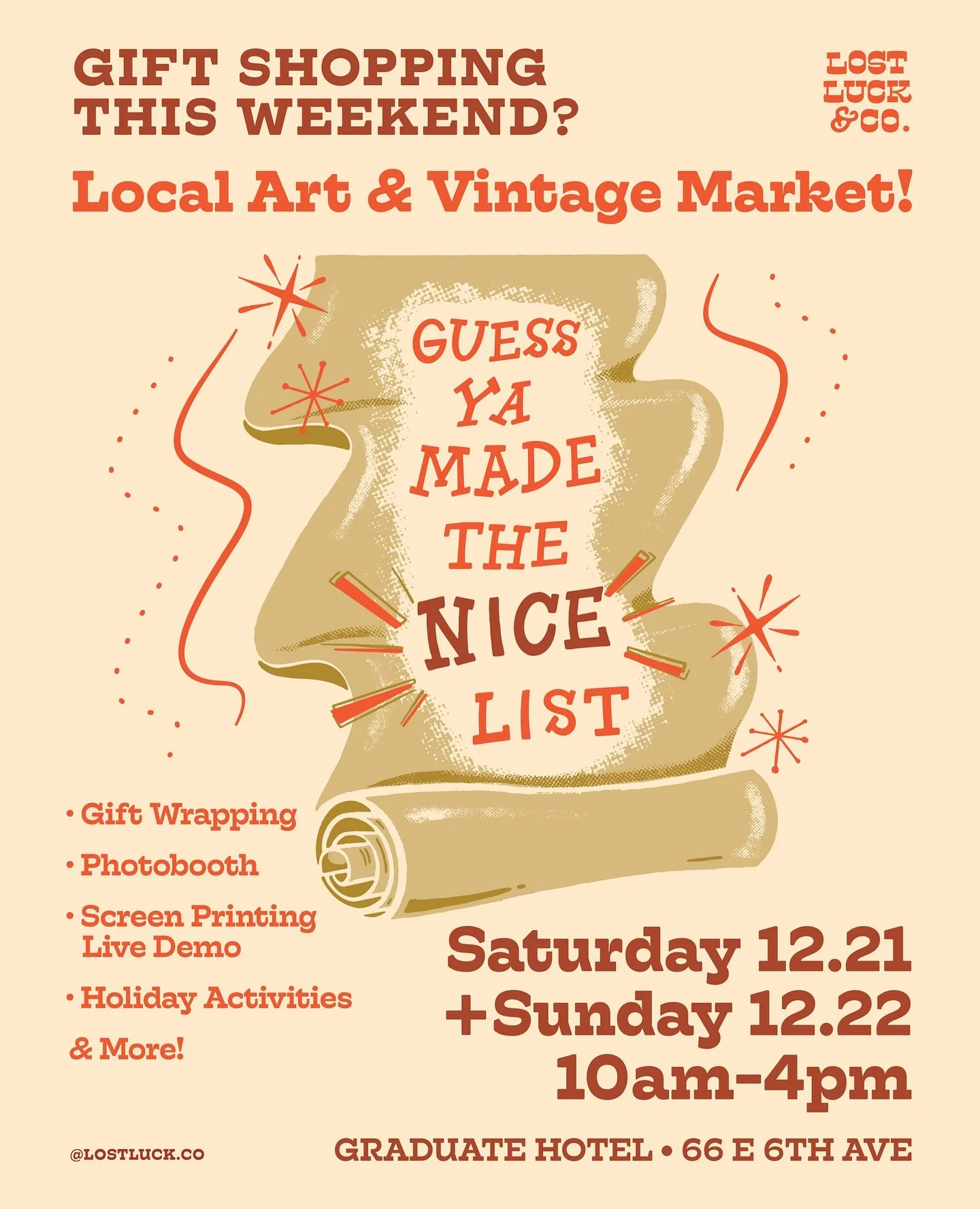 y&rsquo;all thought I was done for the season but that&rsquo;s just bc the ~g-suite~ tried to take me down ❄️🌬️⚠️ Eugene folk: there&rsquo;s another chance to shop local, small and handmade this weekend &mdash; at the Graduate Hotel downtown!! 
I kn