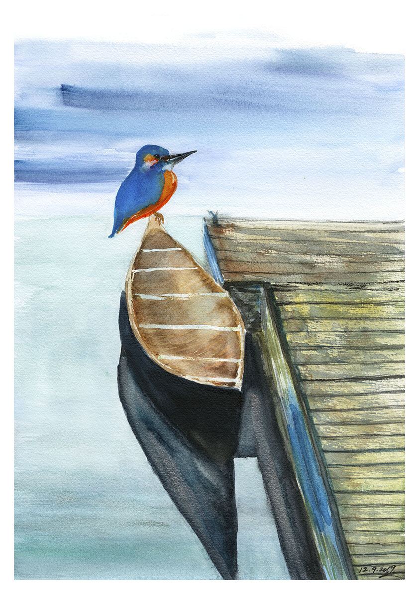 Kingfisher in Thought