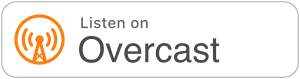Overcast weather icon with a 'Listen on Overcast' badge