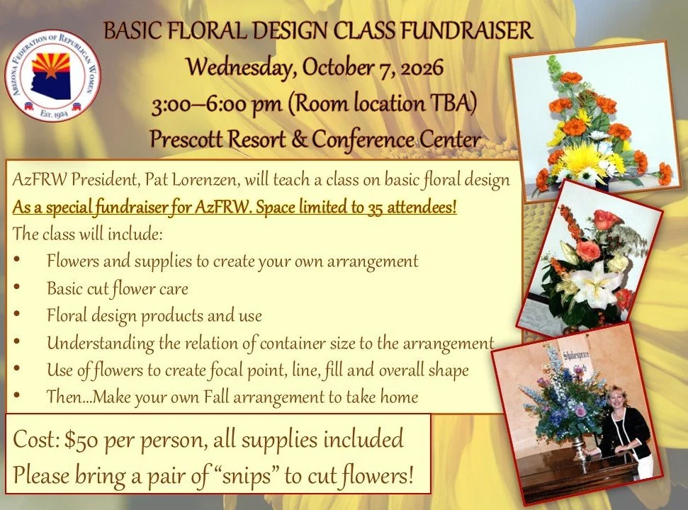 Basic Floral Design Class Fundraiser