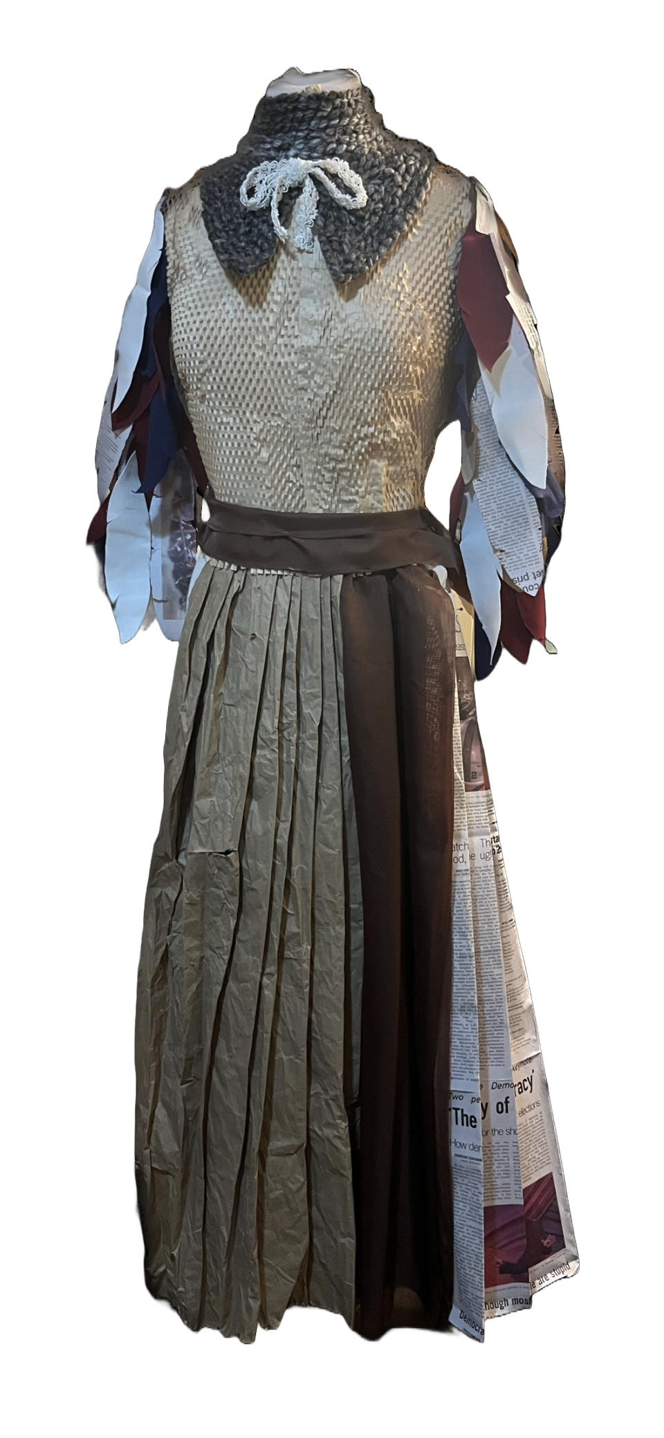 Recycled Items Transformed into Dress