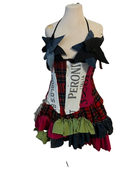 Garment constructed in two days for self-produced fashion show "Patched"