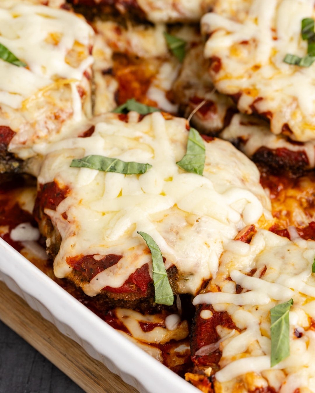 My Nonna made the best eggplant parmesan, so our Eggplant Casserole is full of nostalgia for me. Layered with crispy fried eggplant, marinara sauce, and plenty of mozzarella, it&rsquo;s a cozy, comforting dish that works perfectly as a meatless main 