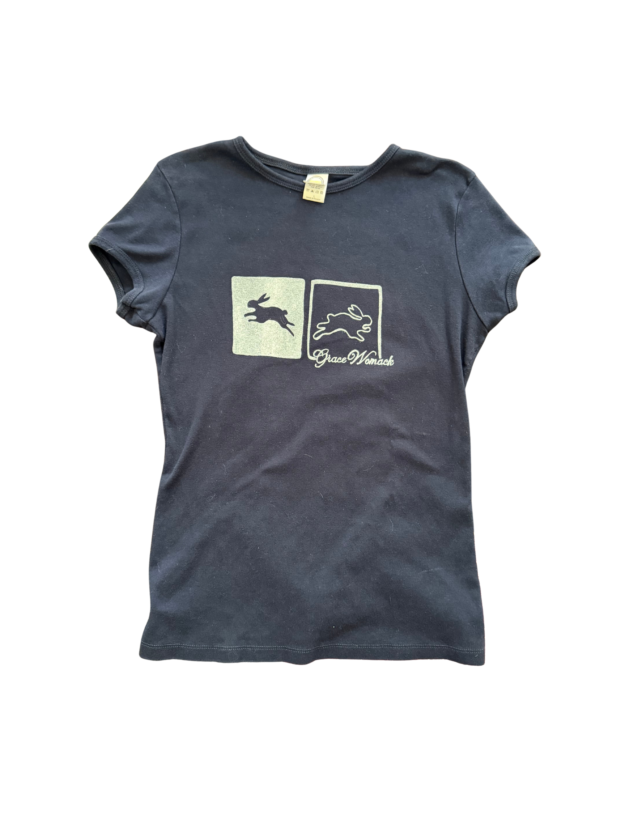 Navy Bunnies Baby Tee - S