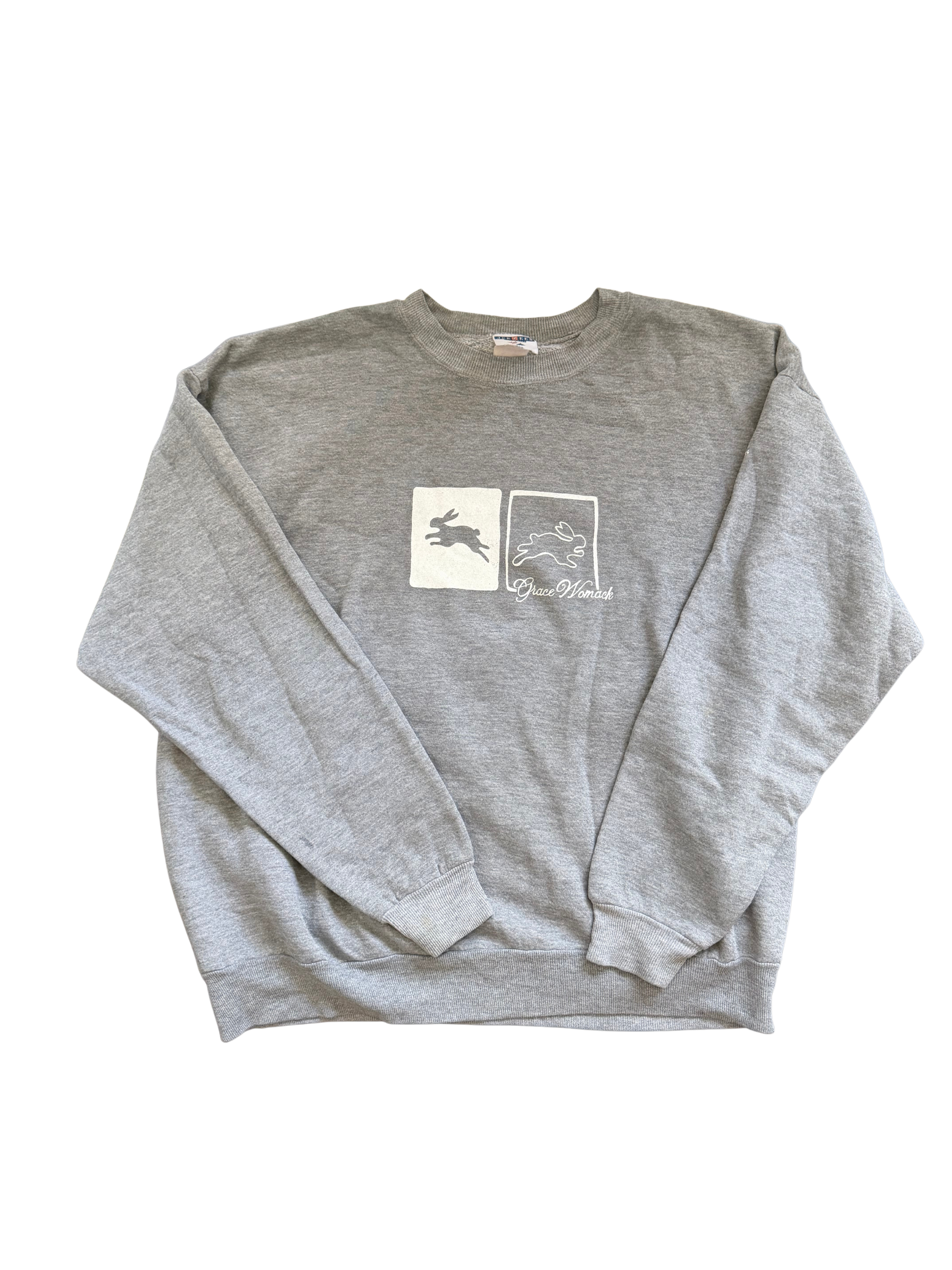 Grey Bunnies Crewneck - L