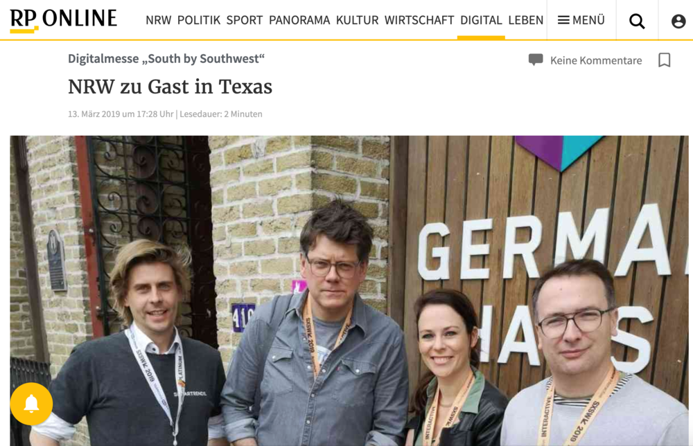 Quelle: RP Online - NRW zu Gast in Texas (13.03.2019)