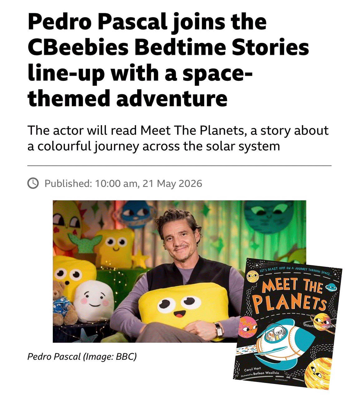 Pedro Pascal Reads Meet the Planets on CBeebies Bedtime Stories!