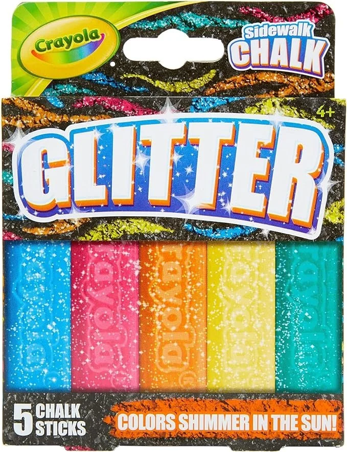And glitter chalk- because glitter makes everything better