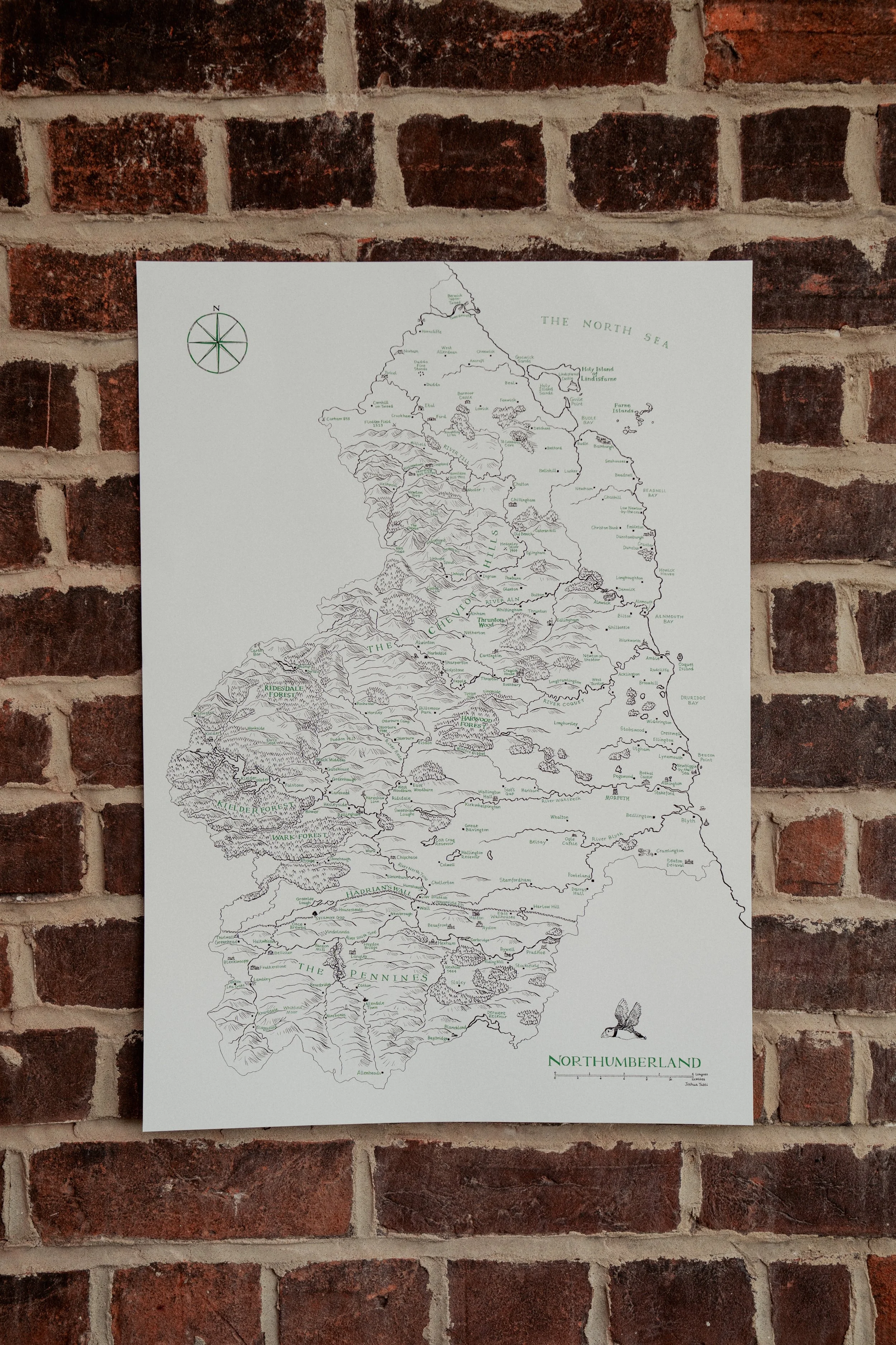 WIN an original Tolkien-Style Map of Northumberland (worth over £1,000) 