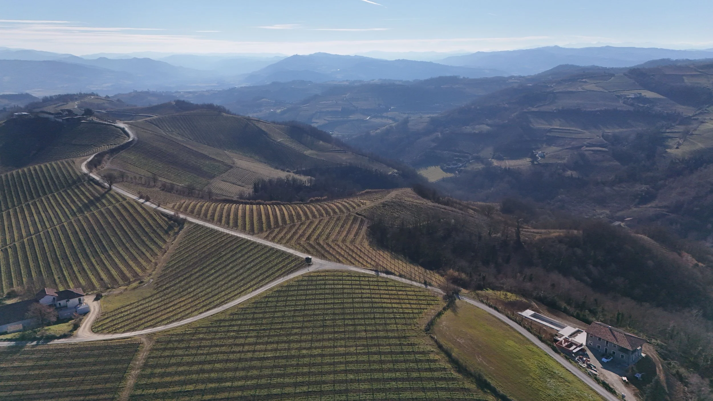 Arialview of Villa Stella Chiara, Scarpa Vineyards and Restaurant Terzo Tempo al Cascinone
