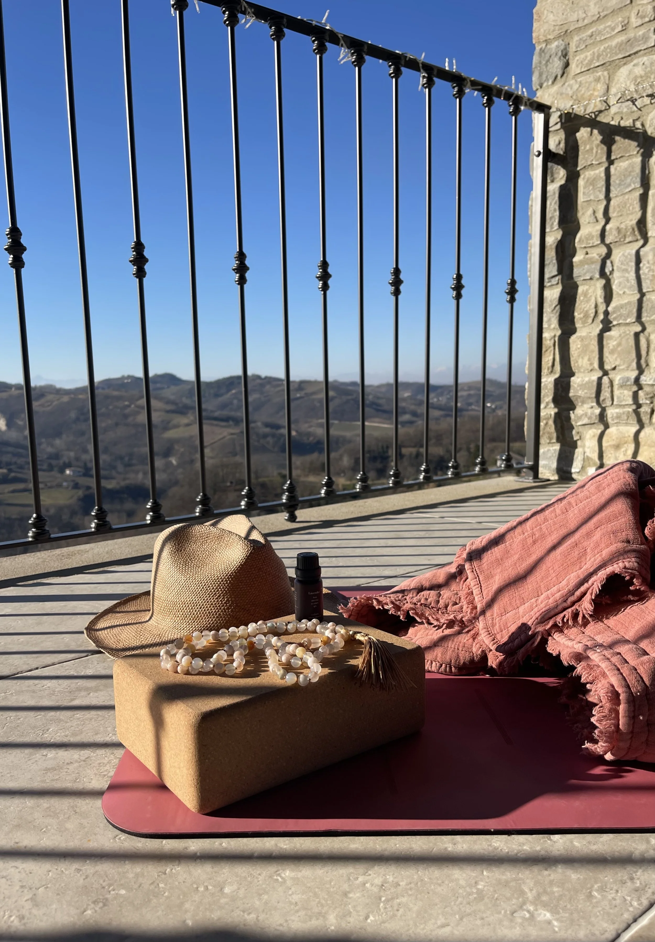 Covered terrace for yoga