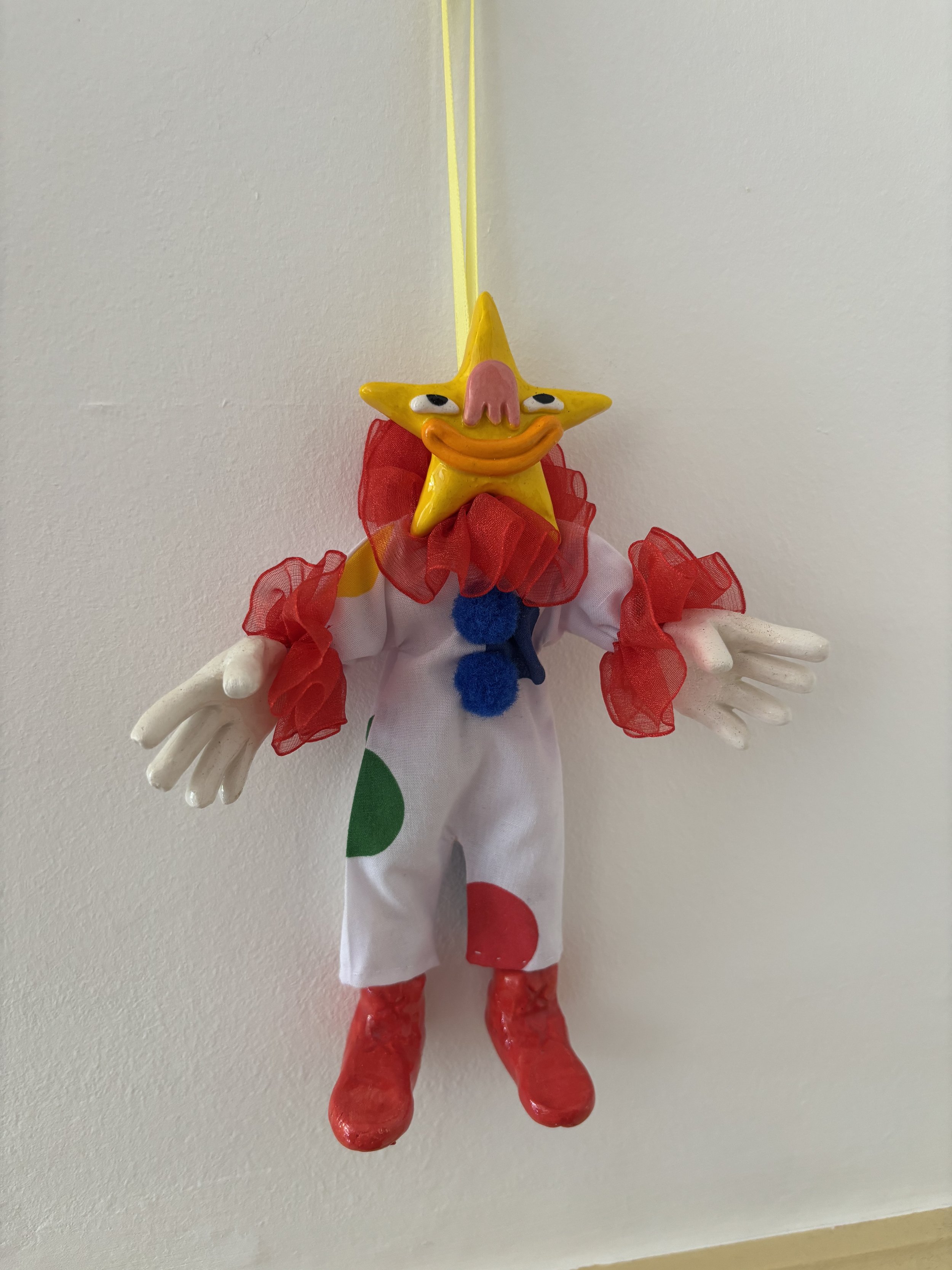 Happy star head clown ornament