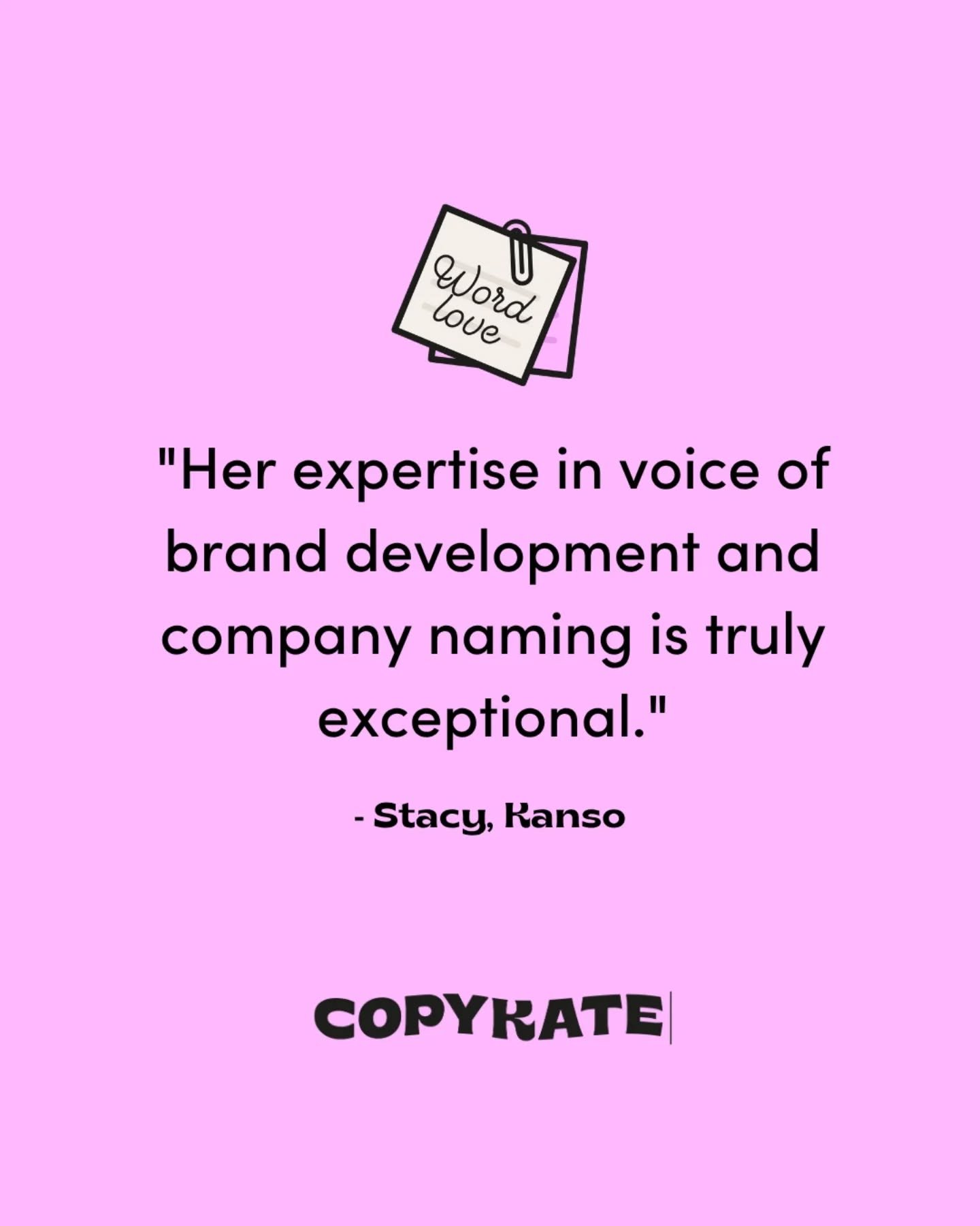 Feedback like this will never ever get old 😆😍

I was so lucky to support the incredible Stacy Franklin with the launch of her new brand last year. 

This was a full-cycle brand messaging project from ideation right through to launch and included 👇