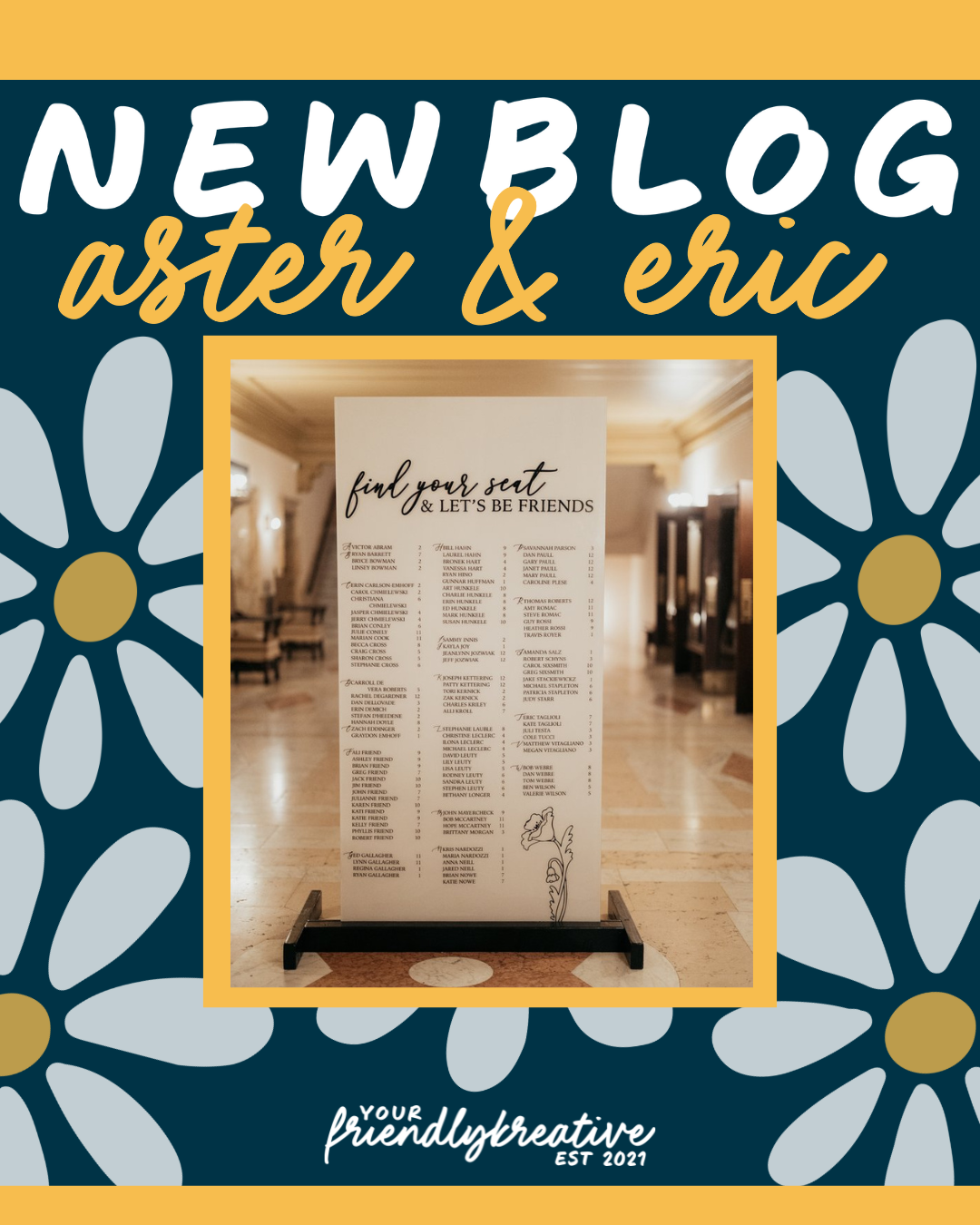 Event Signage: Aster & Eric