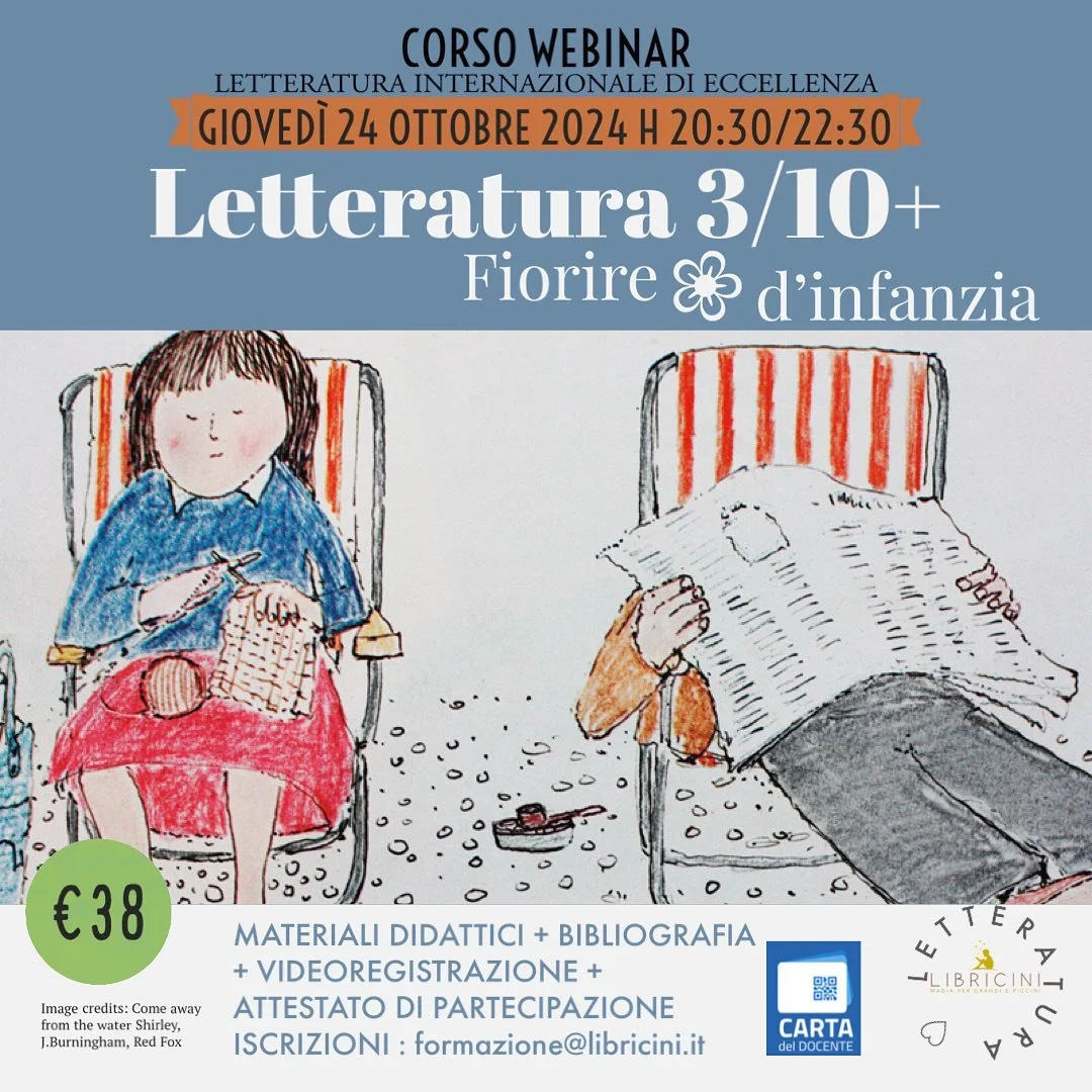 LETTERATURA 3/10 anni con @libricini 
FIORIRE D&rsquo;INFANZIA 🌸

L&rsquo;infanzia &egrave; una dimensione plurima, sfaccettata, di spazio, tempo e senso, che ancora oggi fornisce grandi prospettive di scoperta e ribaltamento delle convenzioni, lung