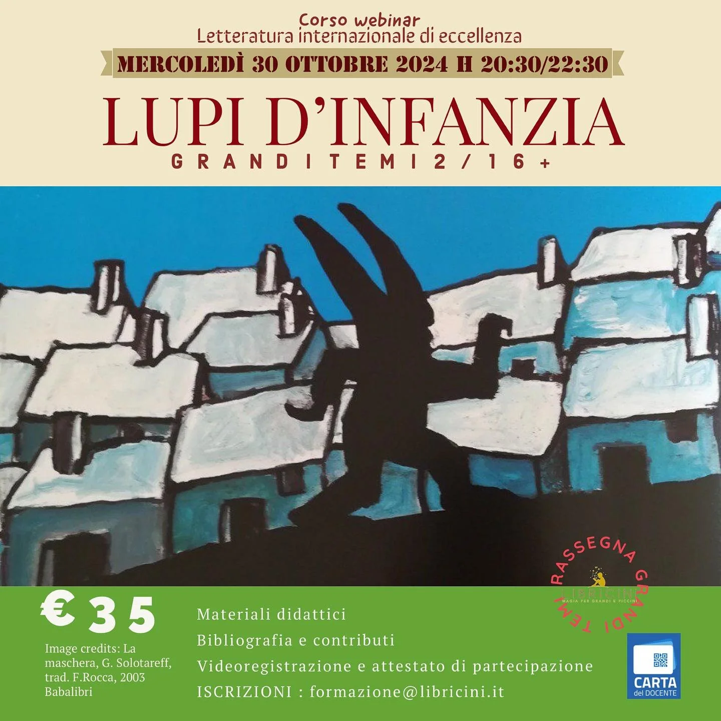 A Gr&eacute;goire Solotareff , artista, scrittore e illustratore francese, dobbiamo la traiettoria narrativa  audace e sincera, che colora il bambino lupo di tinte primarie, forti, con campiture piene, contorni netti,
senza mai perdere l&rsquo;intenz
