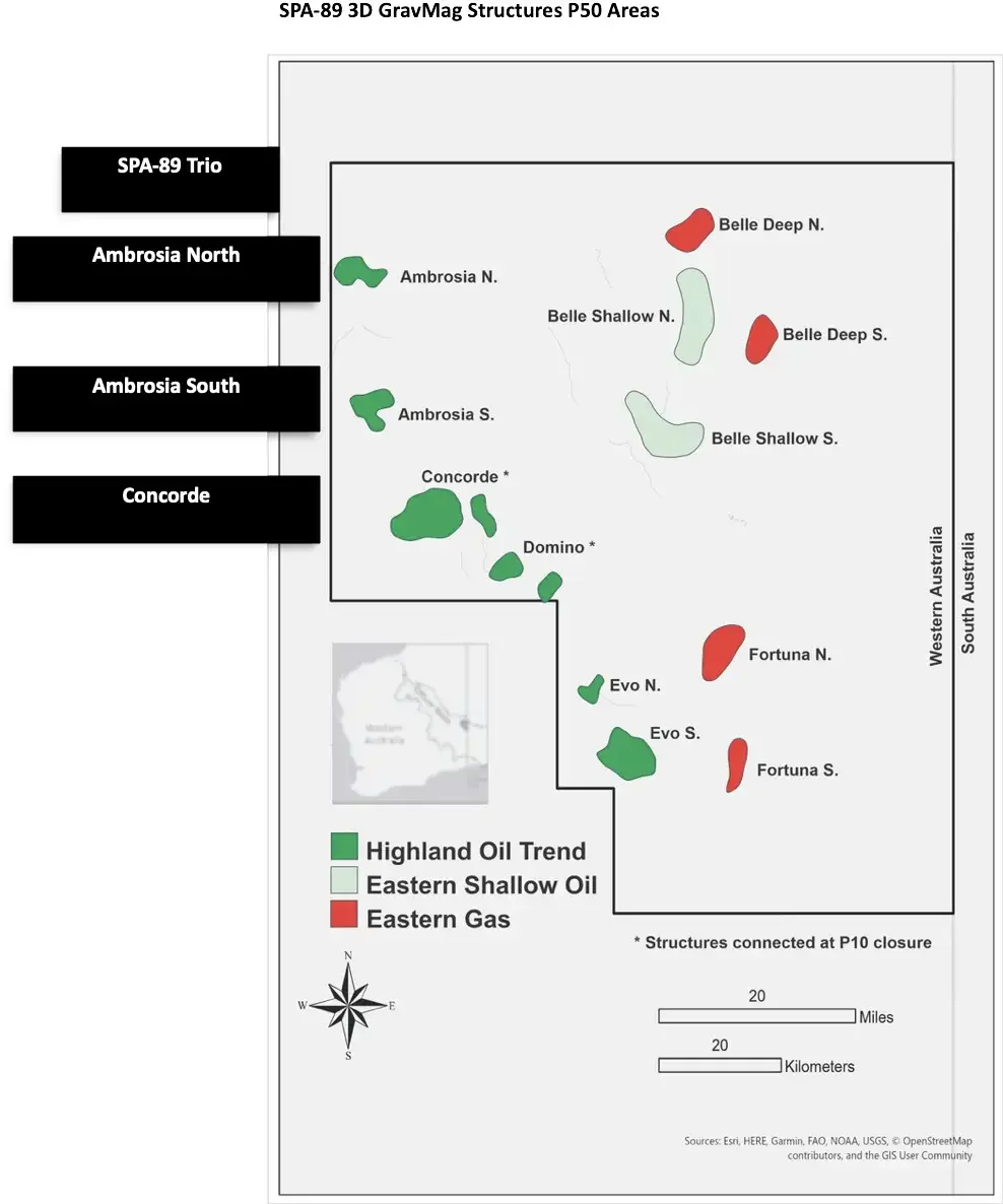 SPA-89 3D GravMag Structures P50 Areas
