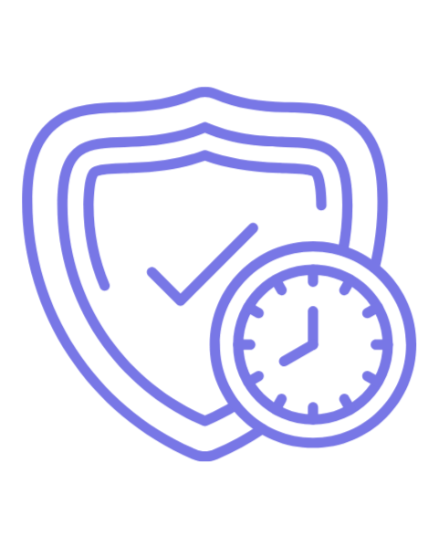 Shield and clock icon