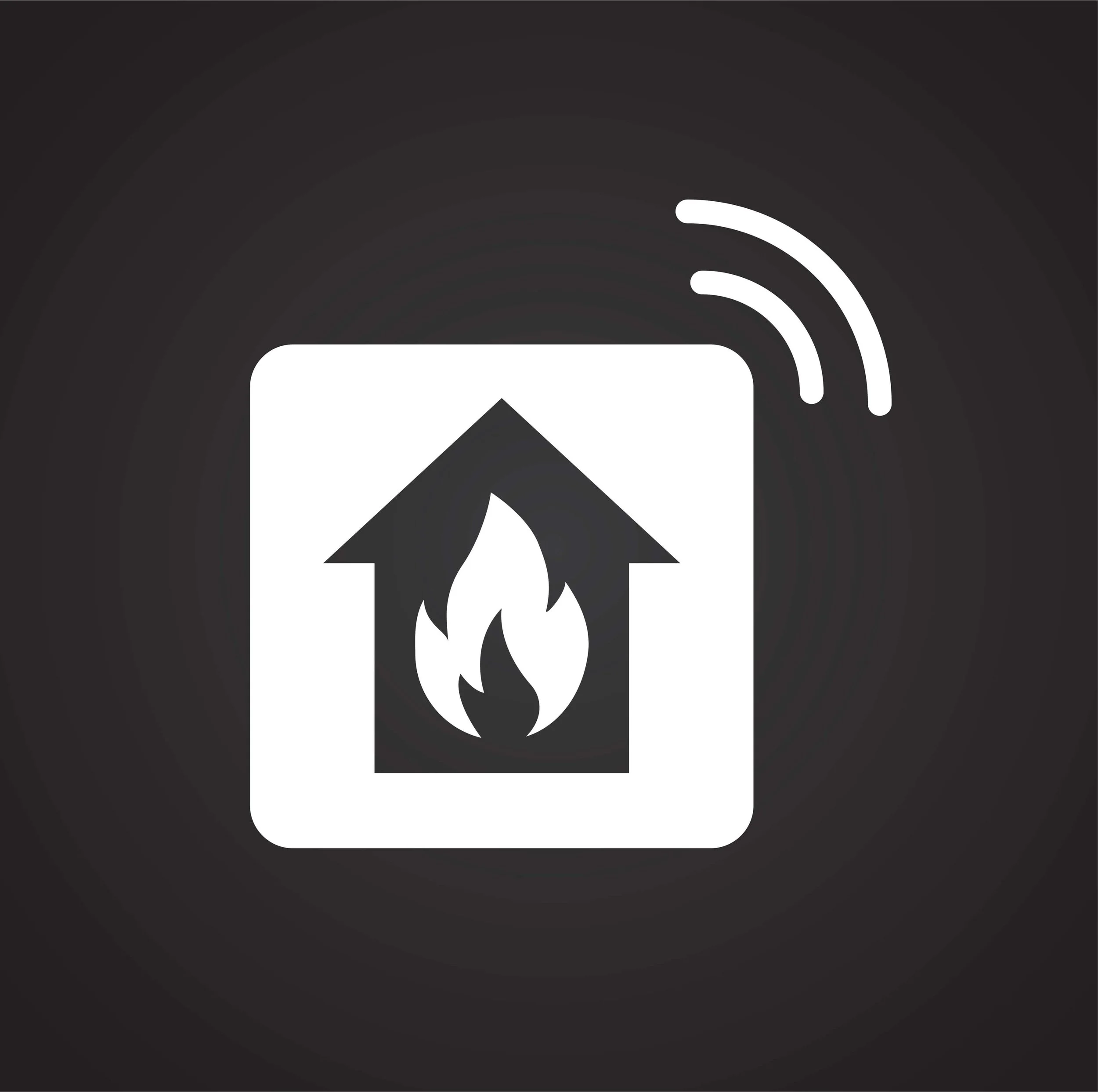 home wireless smoke alarm icon