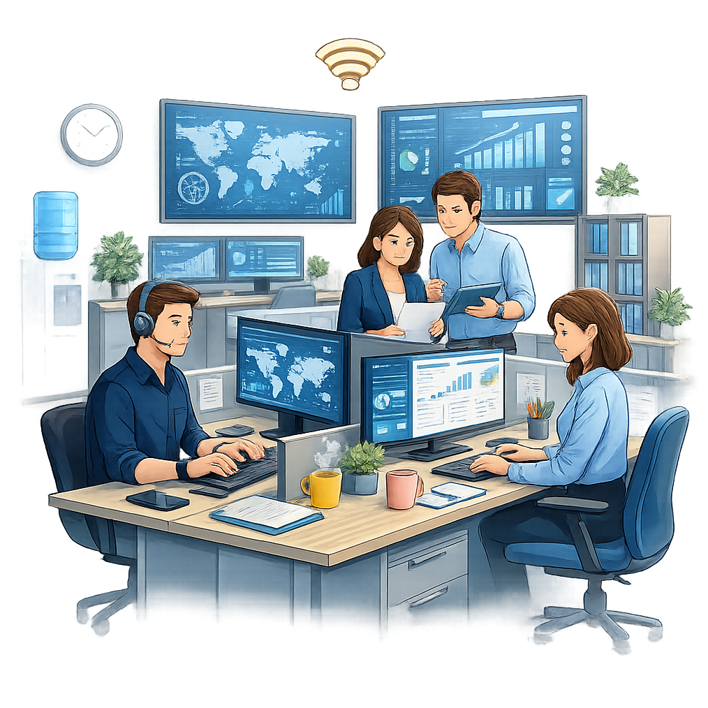 office staff graphic