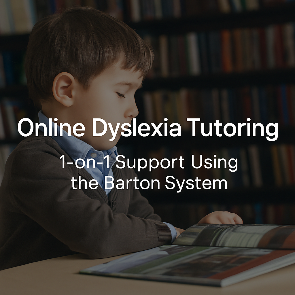 Online dyslexia tutoring using the Barton Reading System. 1-on-1 virtual support for struggling readers.