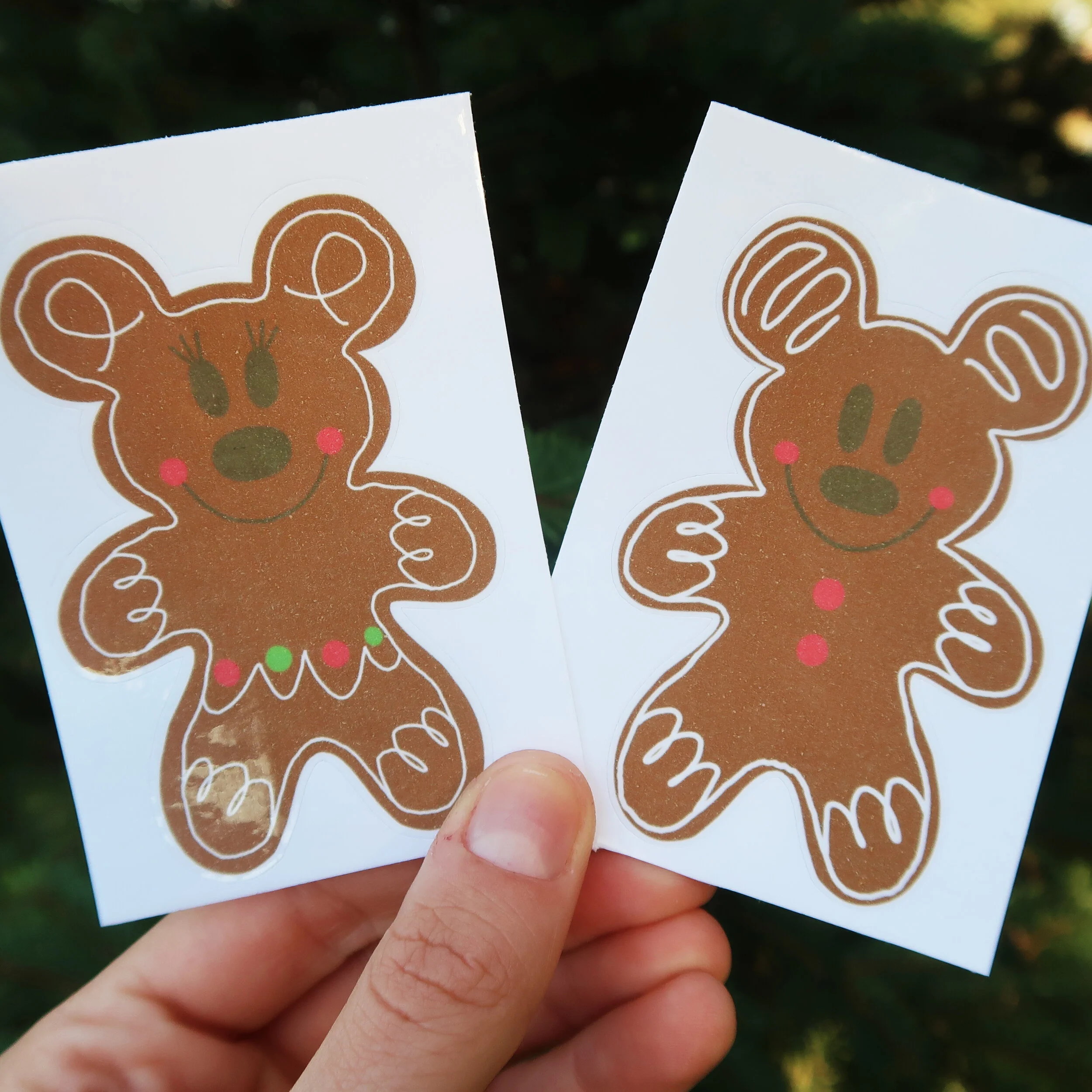 Gingerbread Mice Stickers