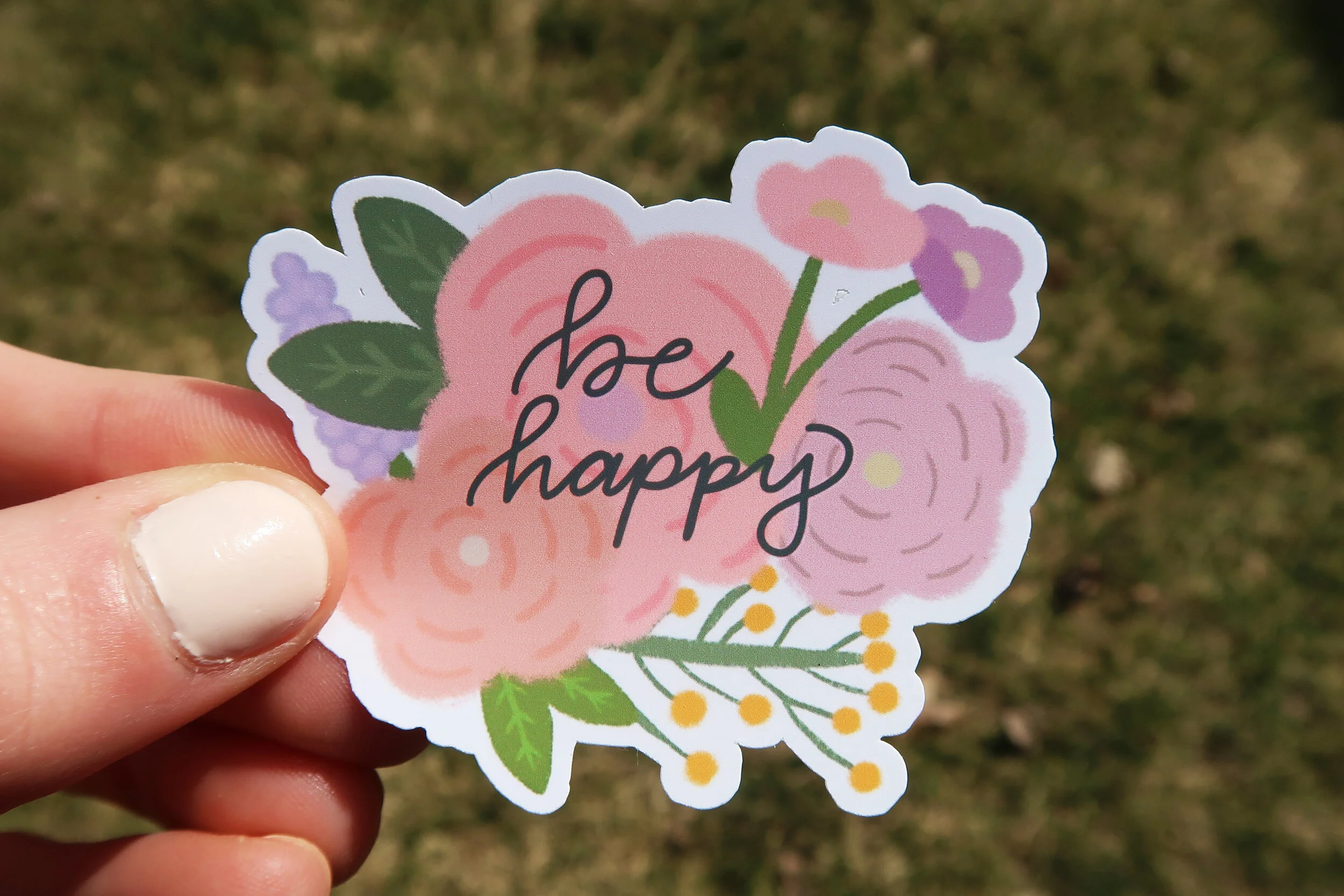 Be Happy Vinyl Sticker