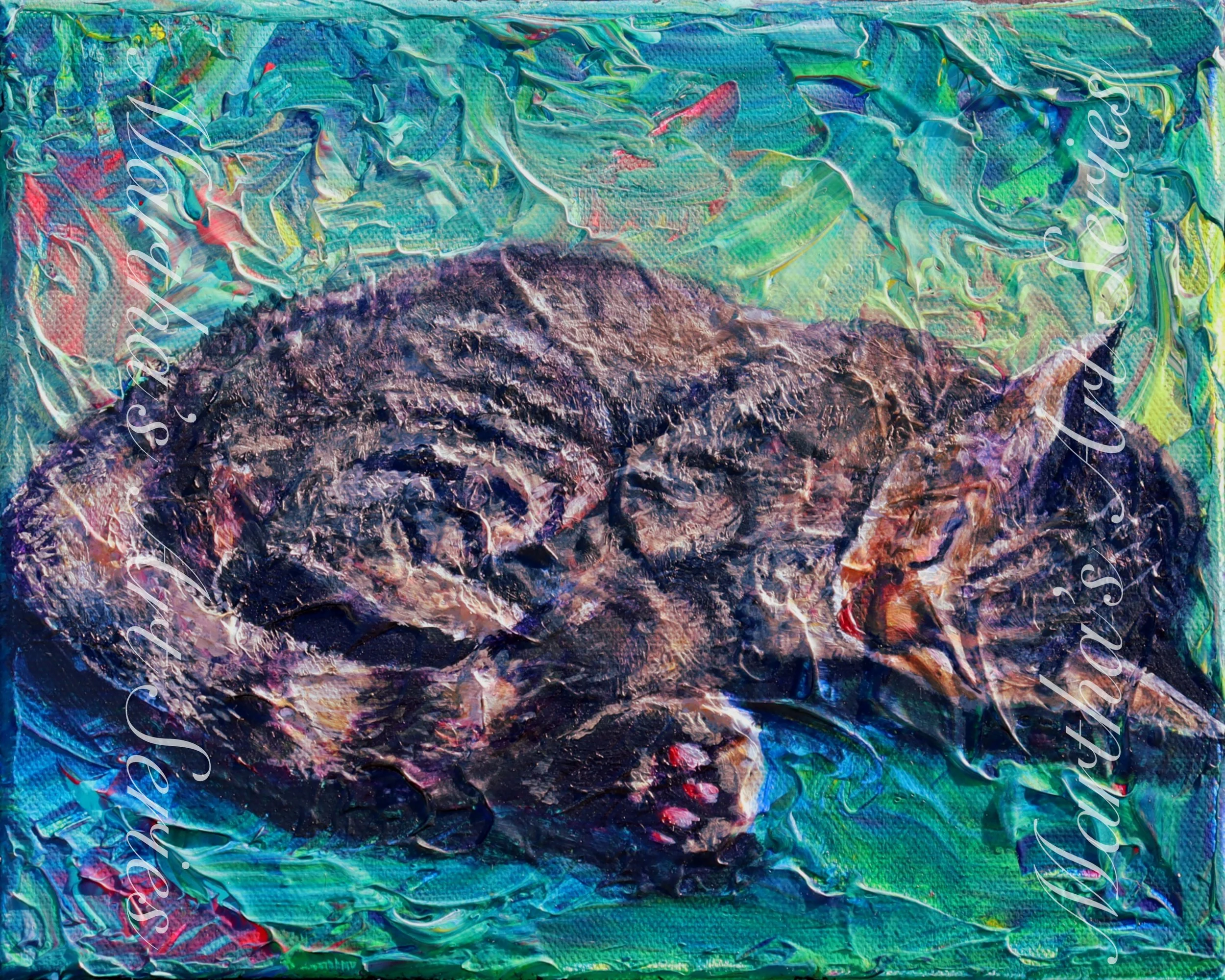 Title: Sleepy Time 2  
Year: 2023  
Material: Acrylic on canvas  
Dimensions: 10" x 8"  