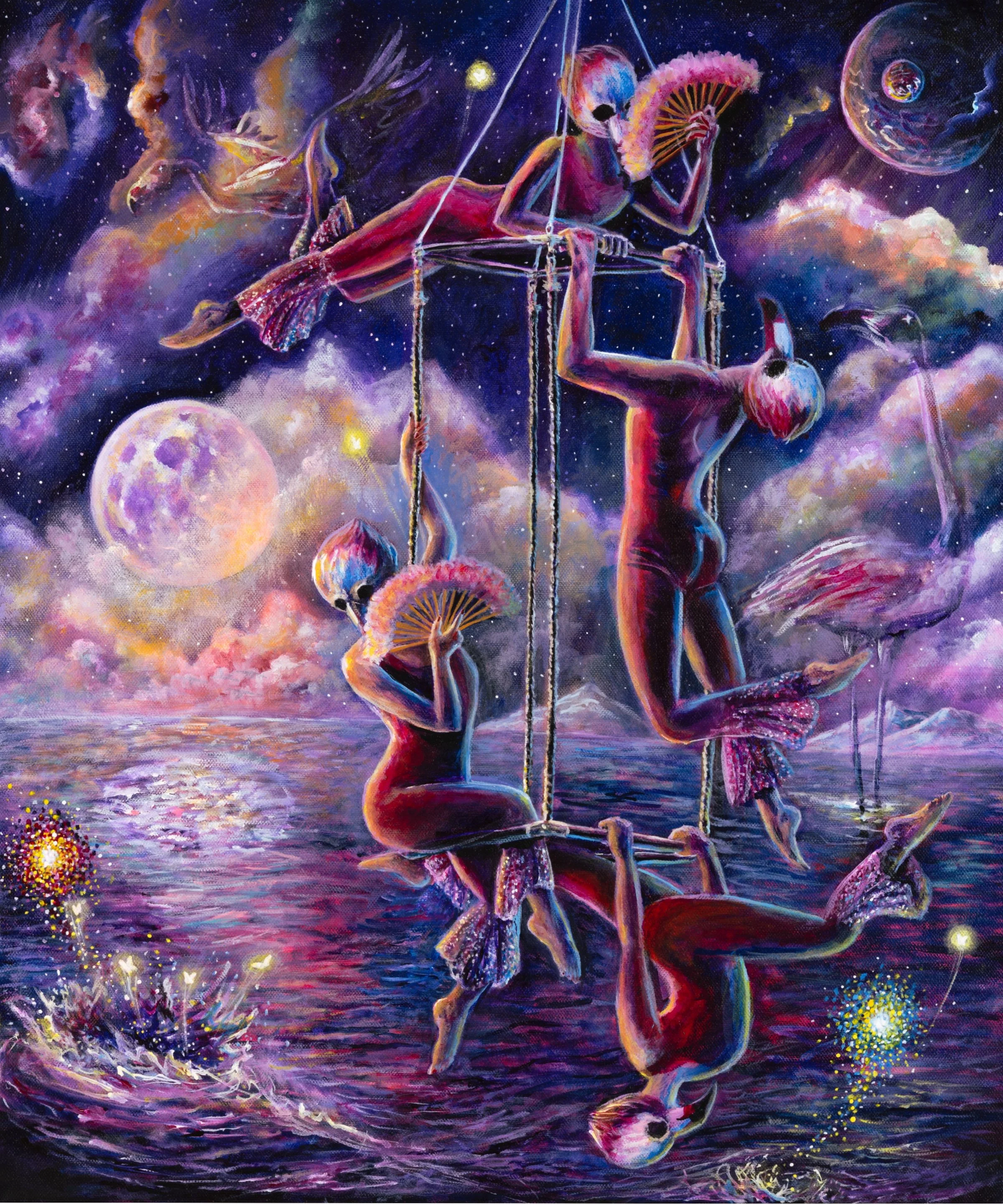 Flamboyance  of Flamingos - Print