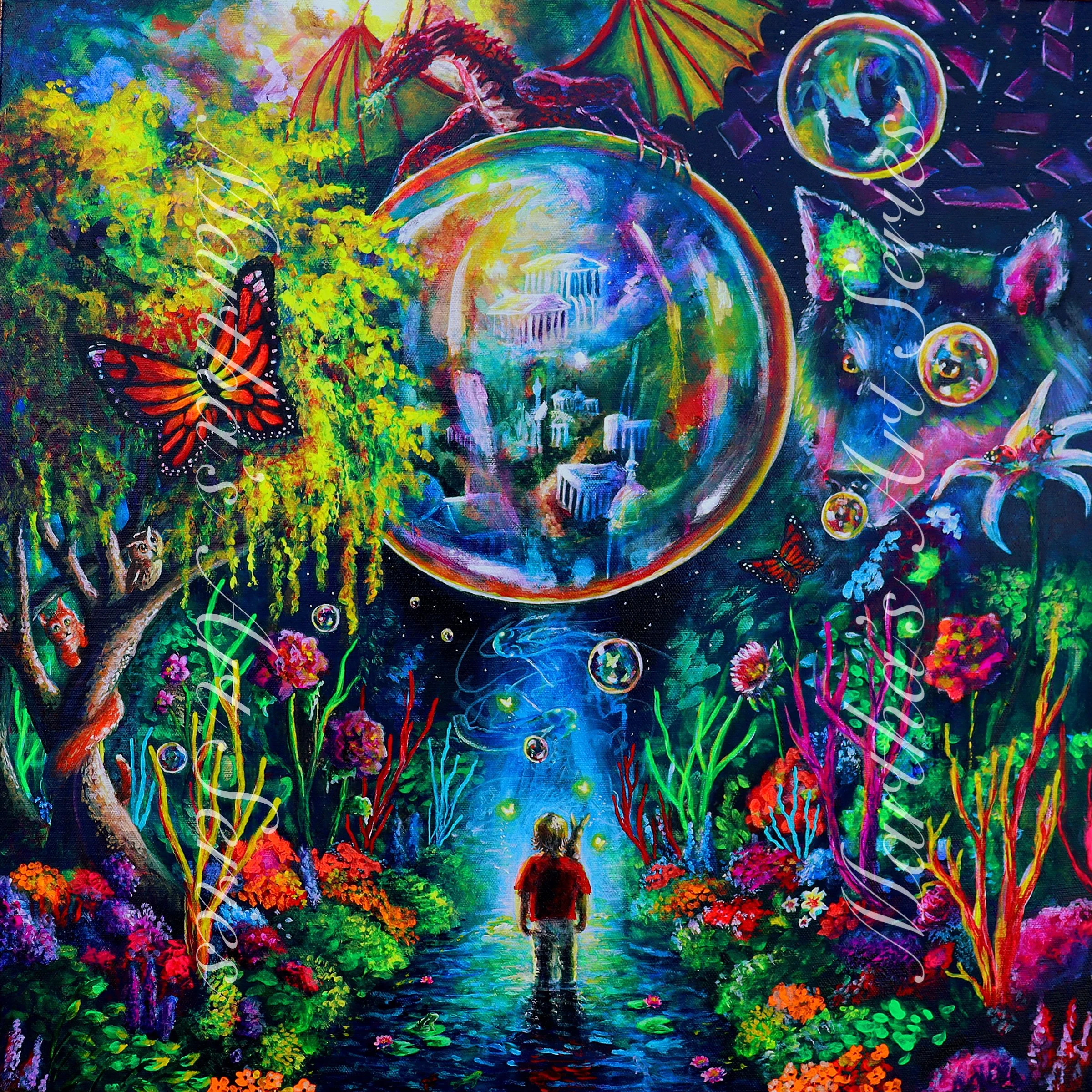 Title: What Things May Come  
Year: 2025  
Material: Acrylic on canvas  
Dimensions: 20" x 20"  